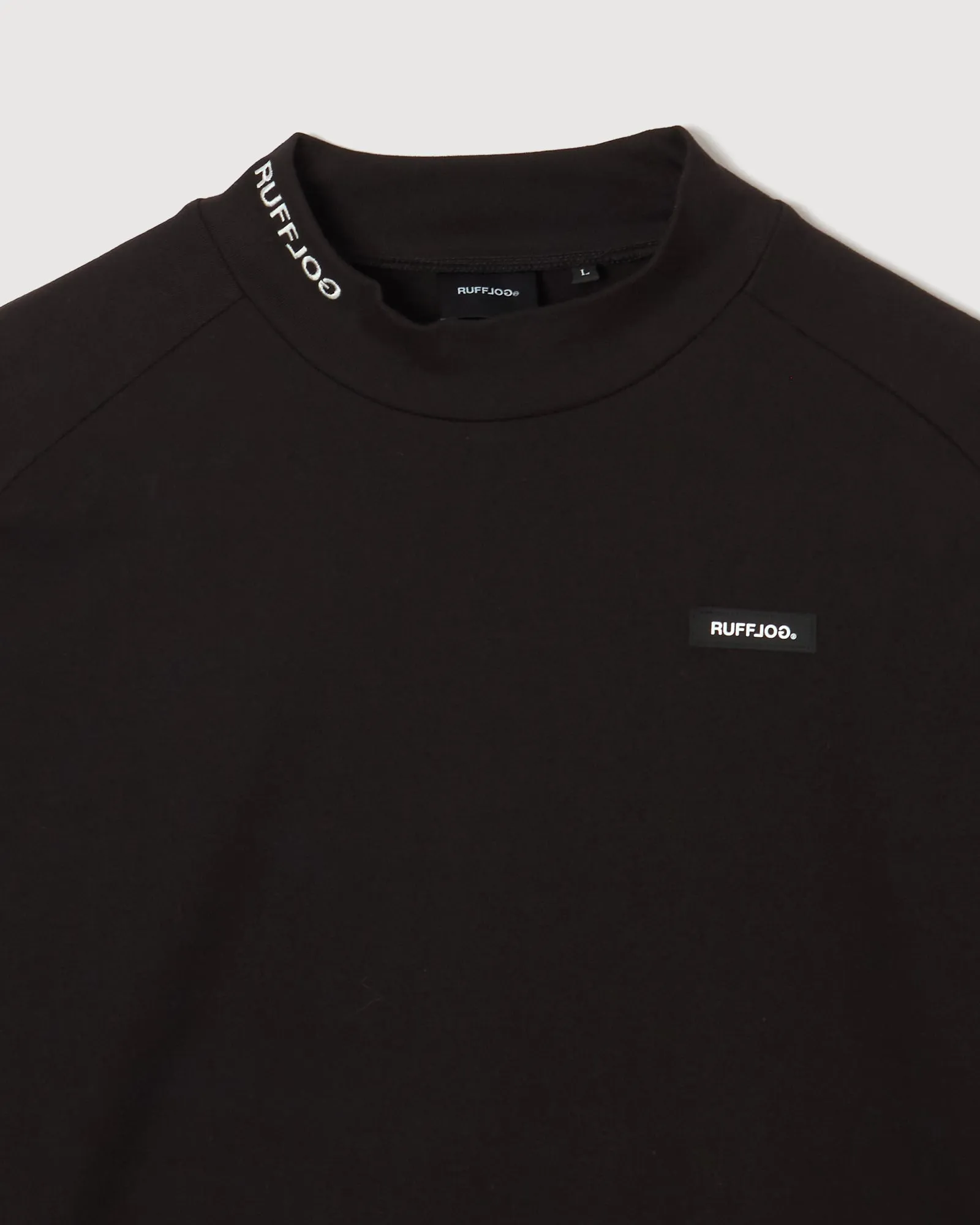RAGLAN SLEEVE L/S MOCK NECK BLACK