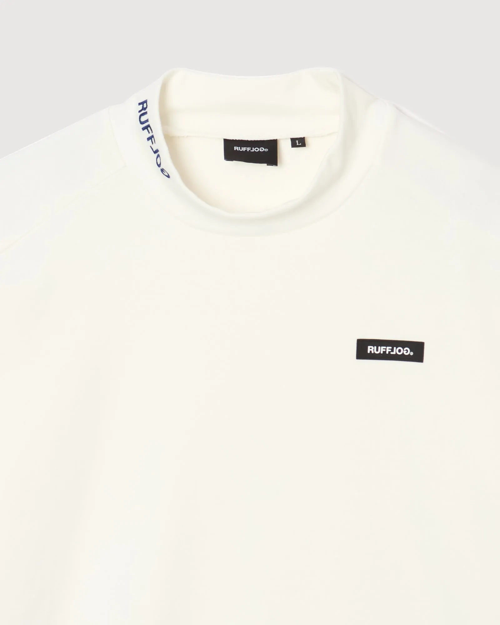 RAGLAN SLEEVE L/S MOCK NECK WHITE