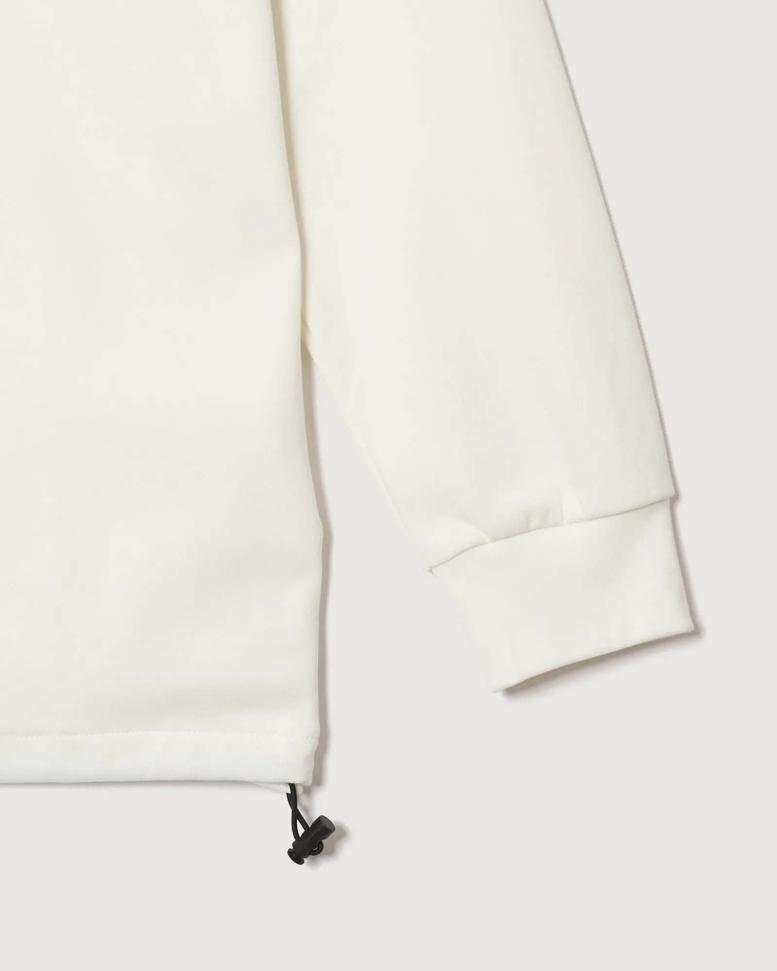 RAGLAN SLEEVE L/S MOCK NECK WHITE