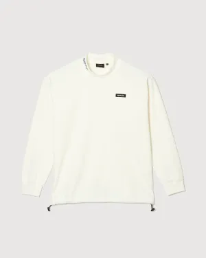 RAGLAN SLEEVE L/S MOCK NECK WHITE