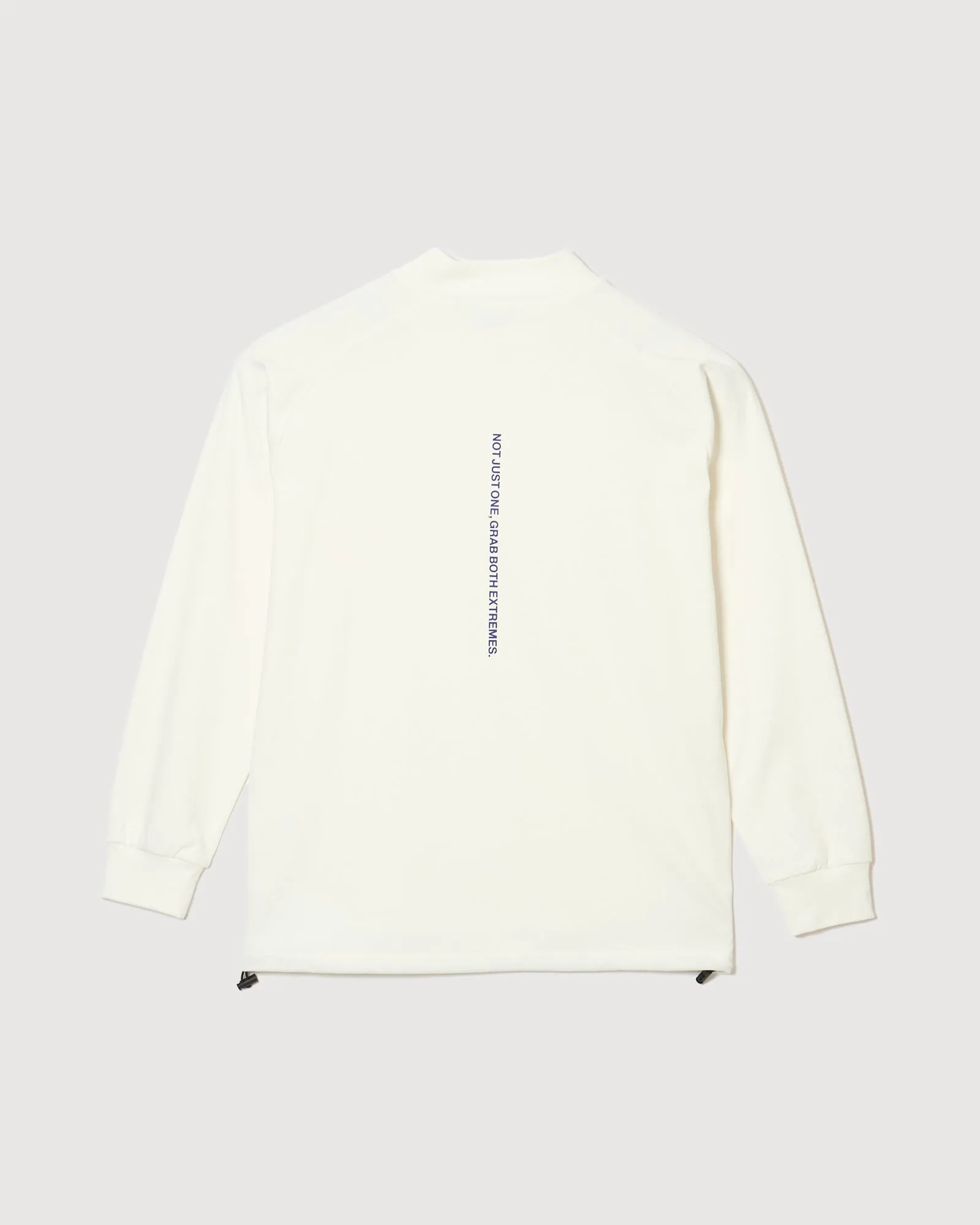 RAGLAN SLEEVE L/S MOCK NECK WHITE