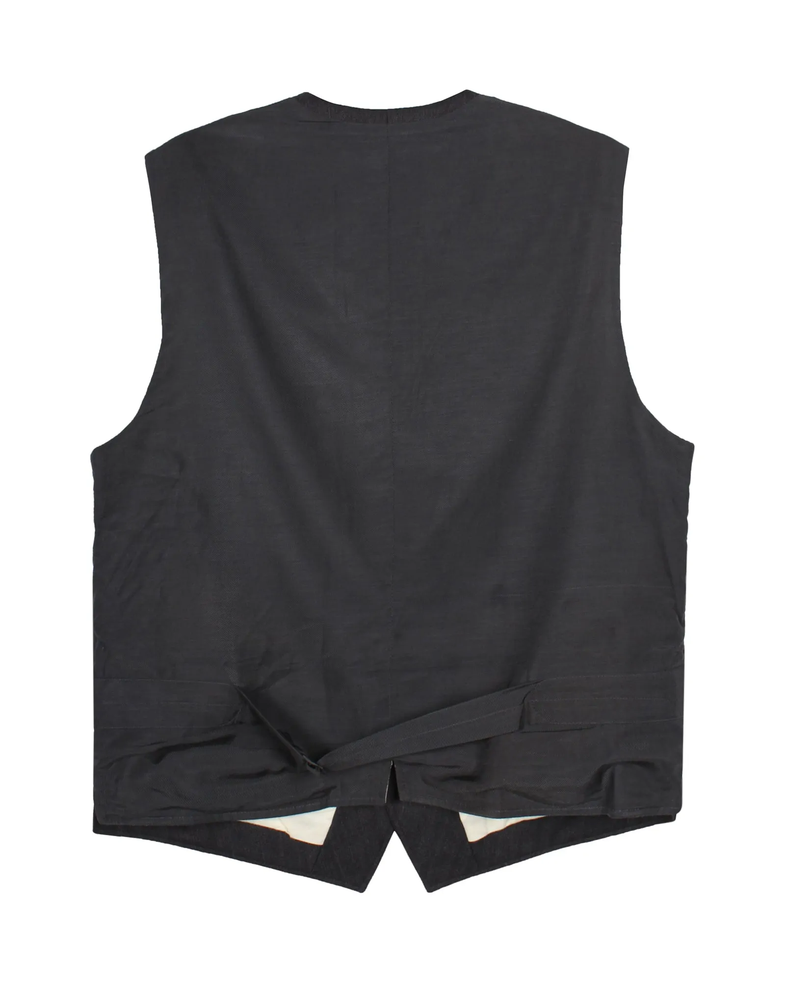 Ralph Lauren Herringbone Vest Blazer in Grey Wool