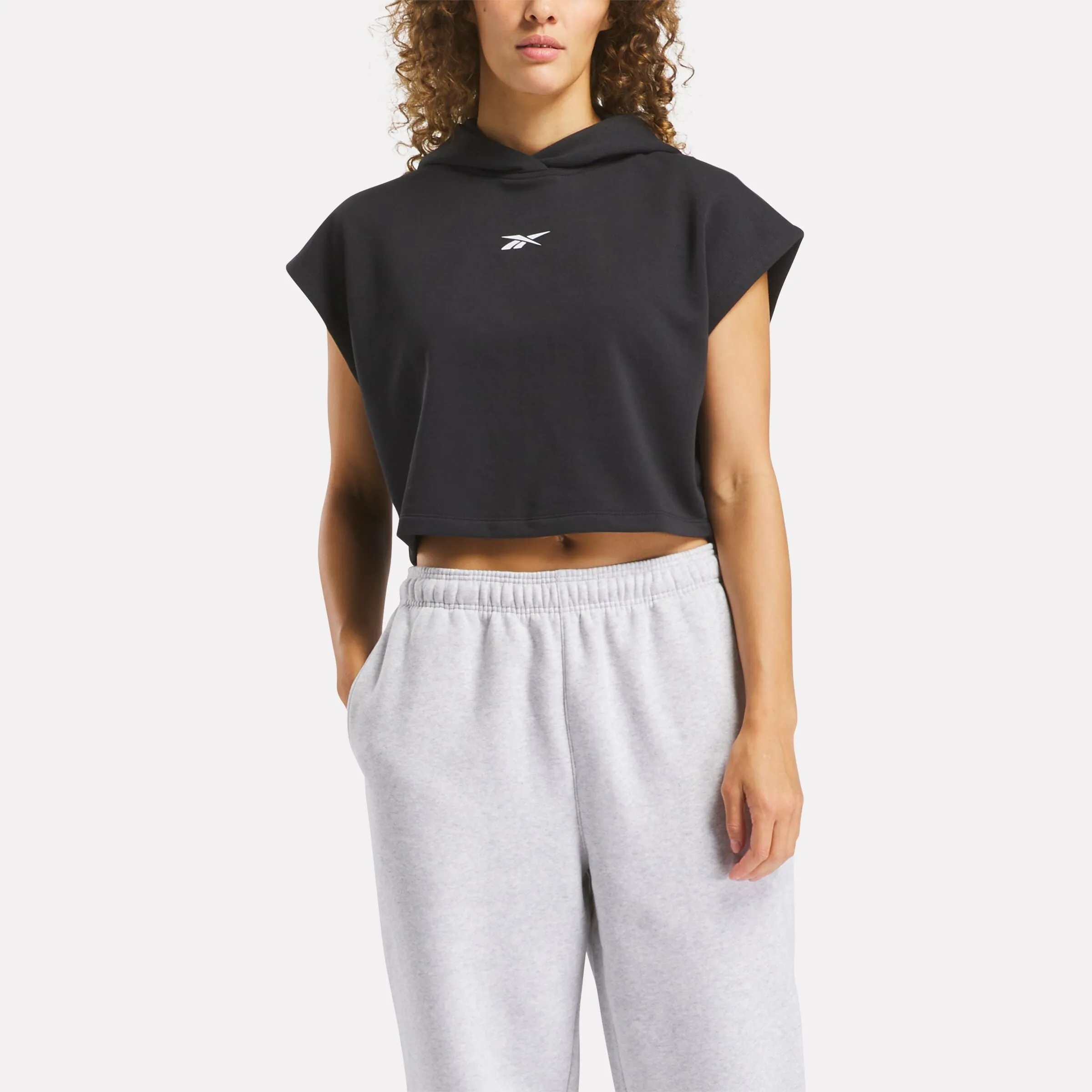 Reebok Clothing Basketball Off-Court Crop Hoodie