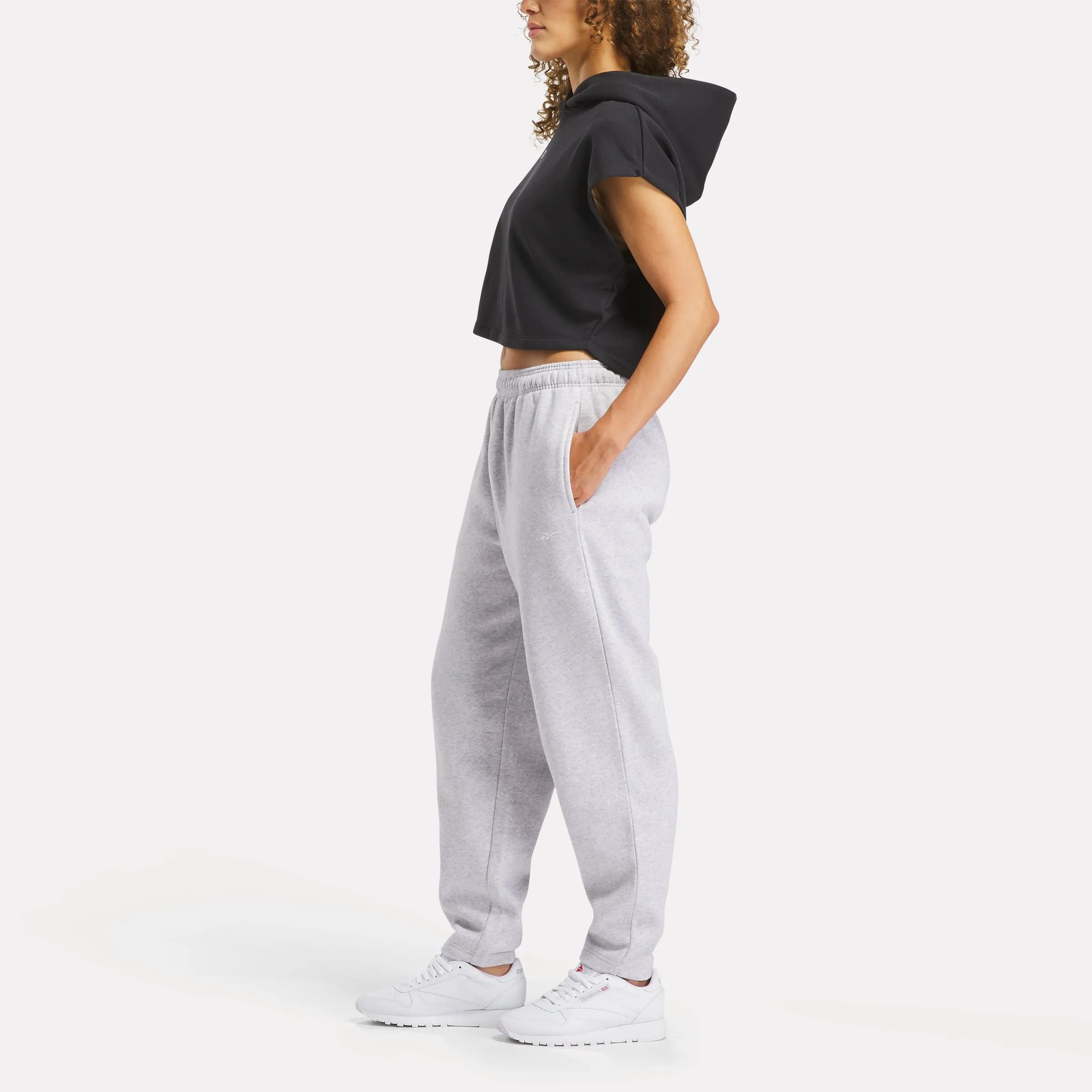 Reebok Clothing Basketball Off-Court Crop Hoodie