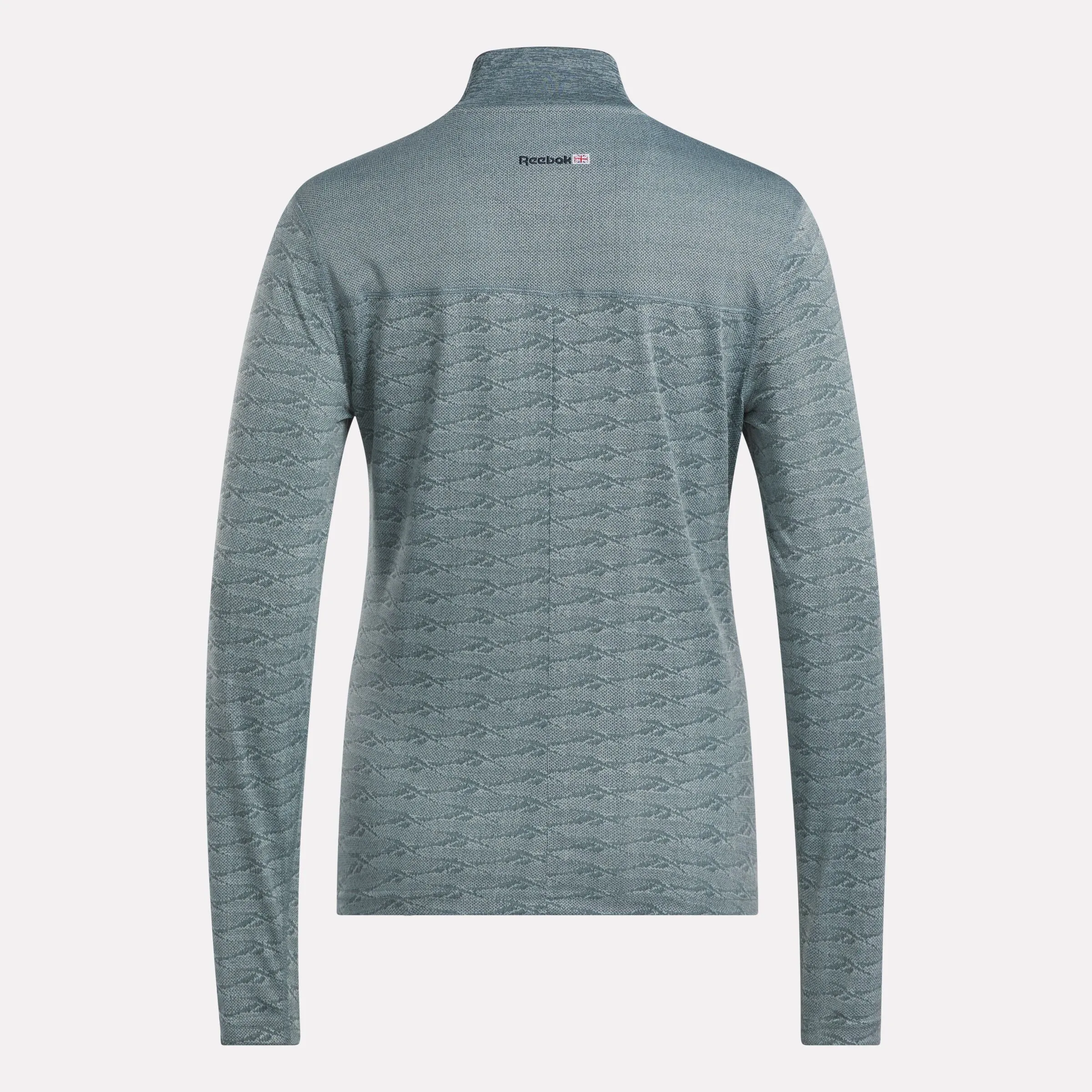 Reebok Clothing Women's Long Sleeve Engineered Vector Jacquard 1/4 Zip Golf Pullover Top