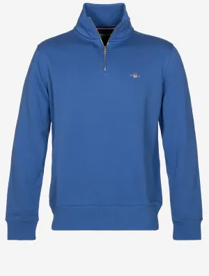 Regular Fit Shield Half-Zip Sweatshirt Rich Blue