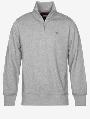 Regular Shield Half-Zip Sweatshirt Grey Melange