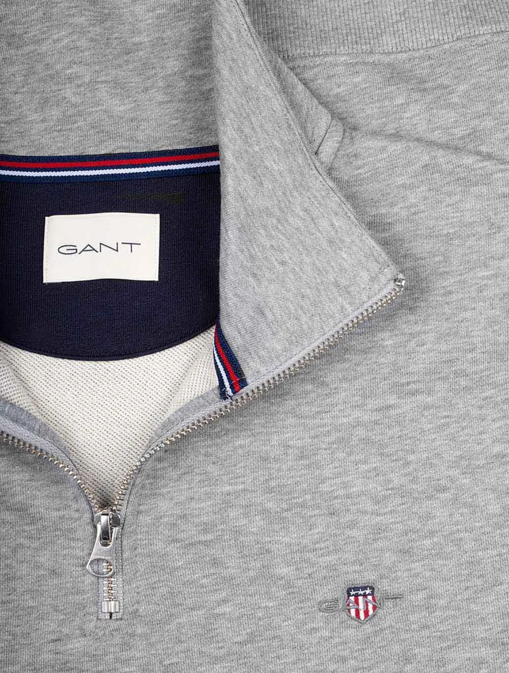 Regular Shield Half-Zip Sweatshirt Grey Melange