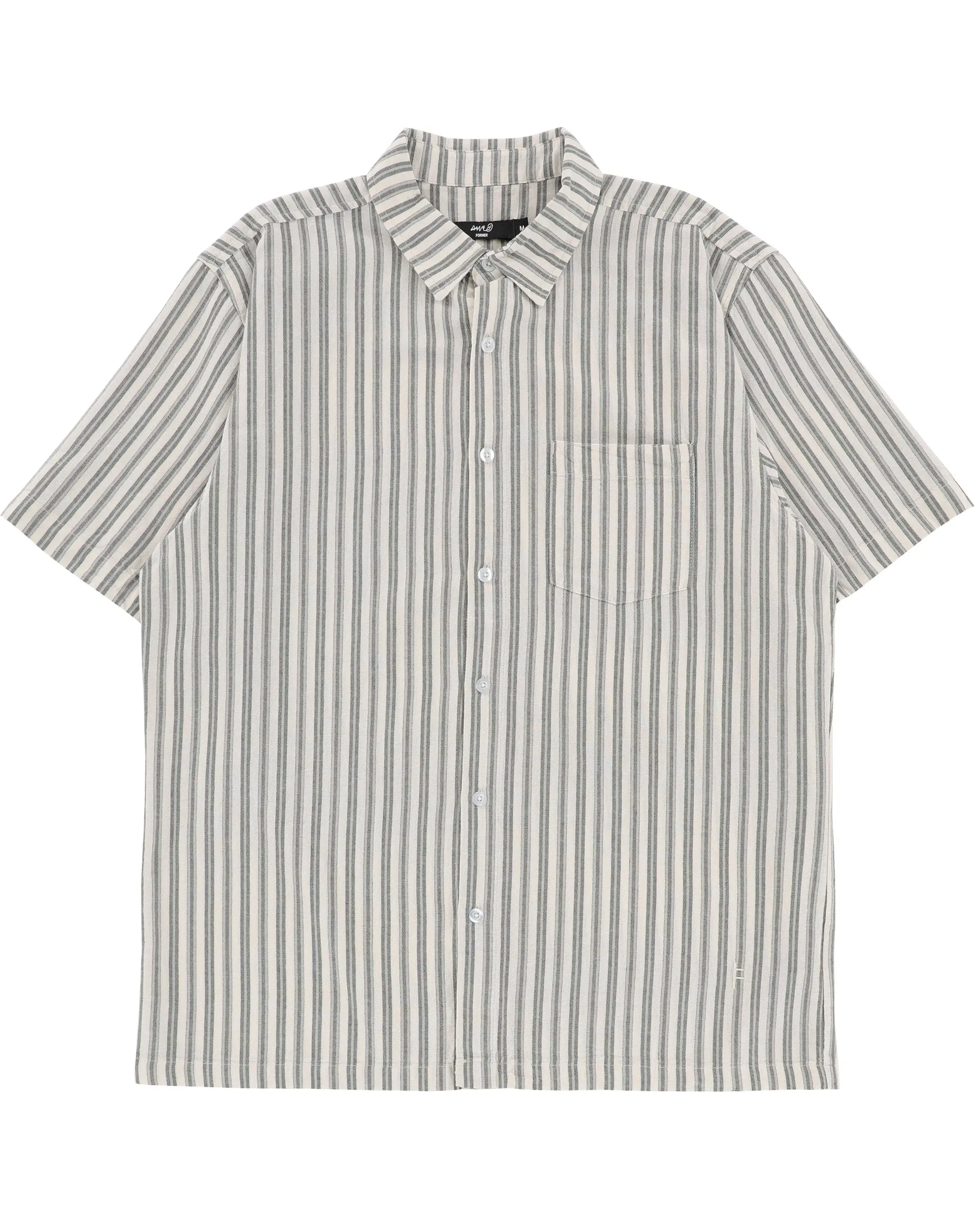 Reynolds Striped S/S Shirt - Bone Green