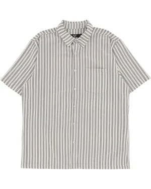 Reynolds Striped S/S Shirt - Bone Green