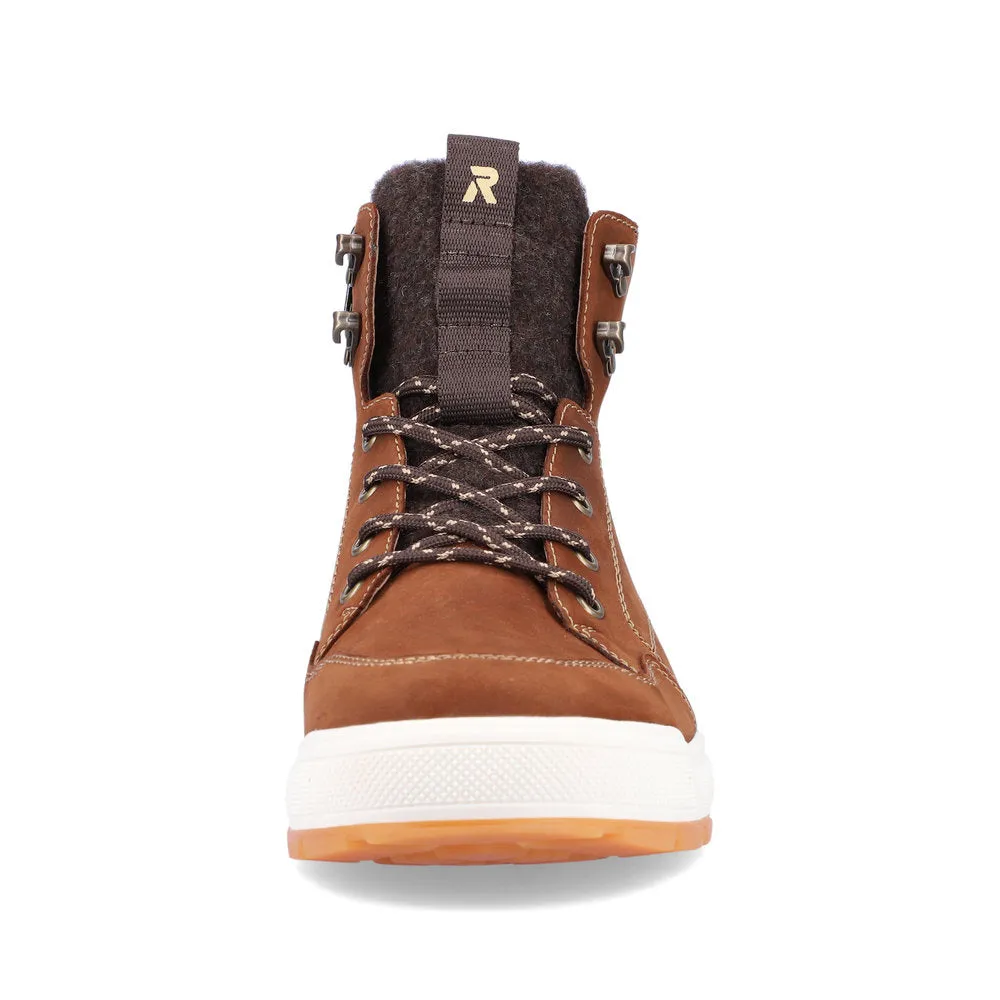 Rieker Shoes U0070-22 Brown Zip Sneaker