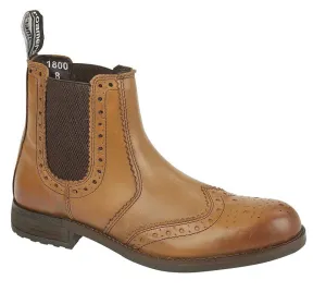 Roamers Leather Upper Brogue Chelsea Boot Roamers Shoes