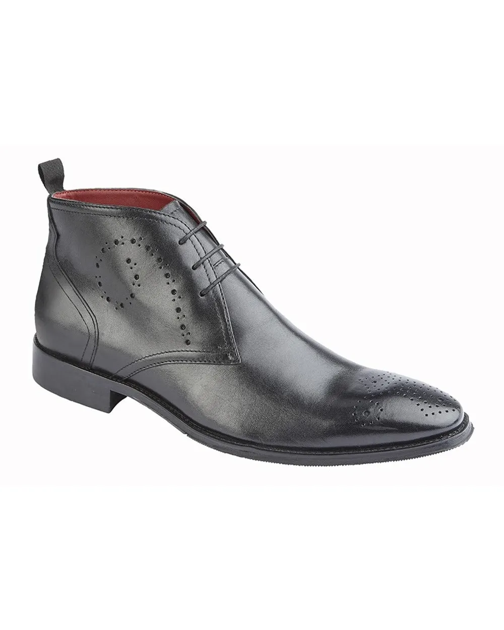 Roamers Mens 3 Eye Brogue Fashion Boots Roamers Shoes