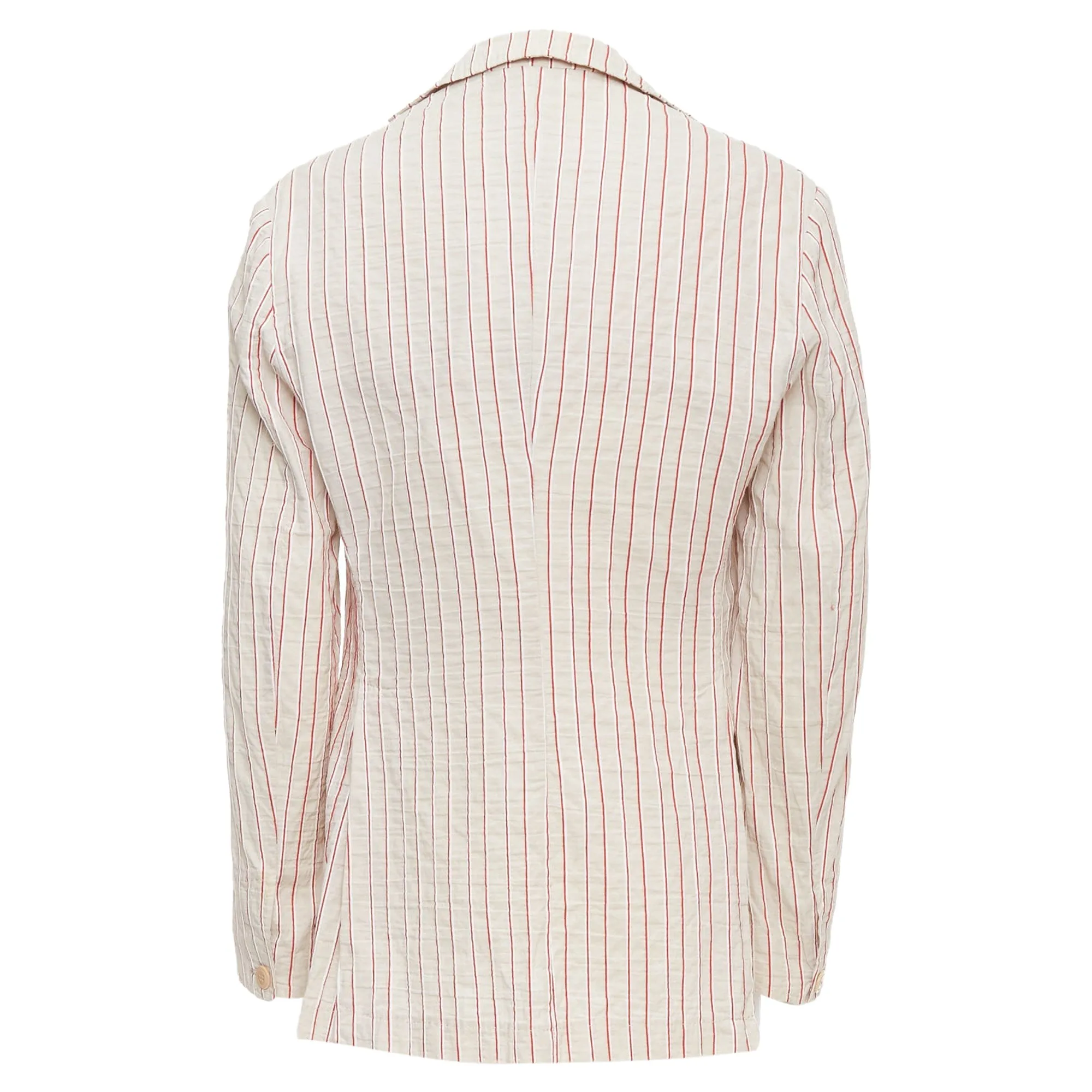 Romeo Gigli Cotton Striped Applique Slim Blazer