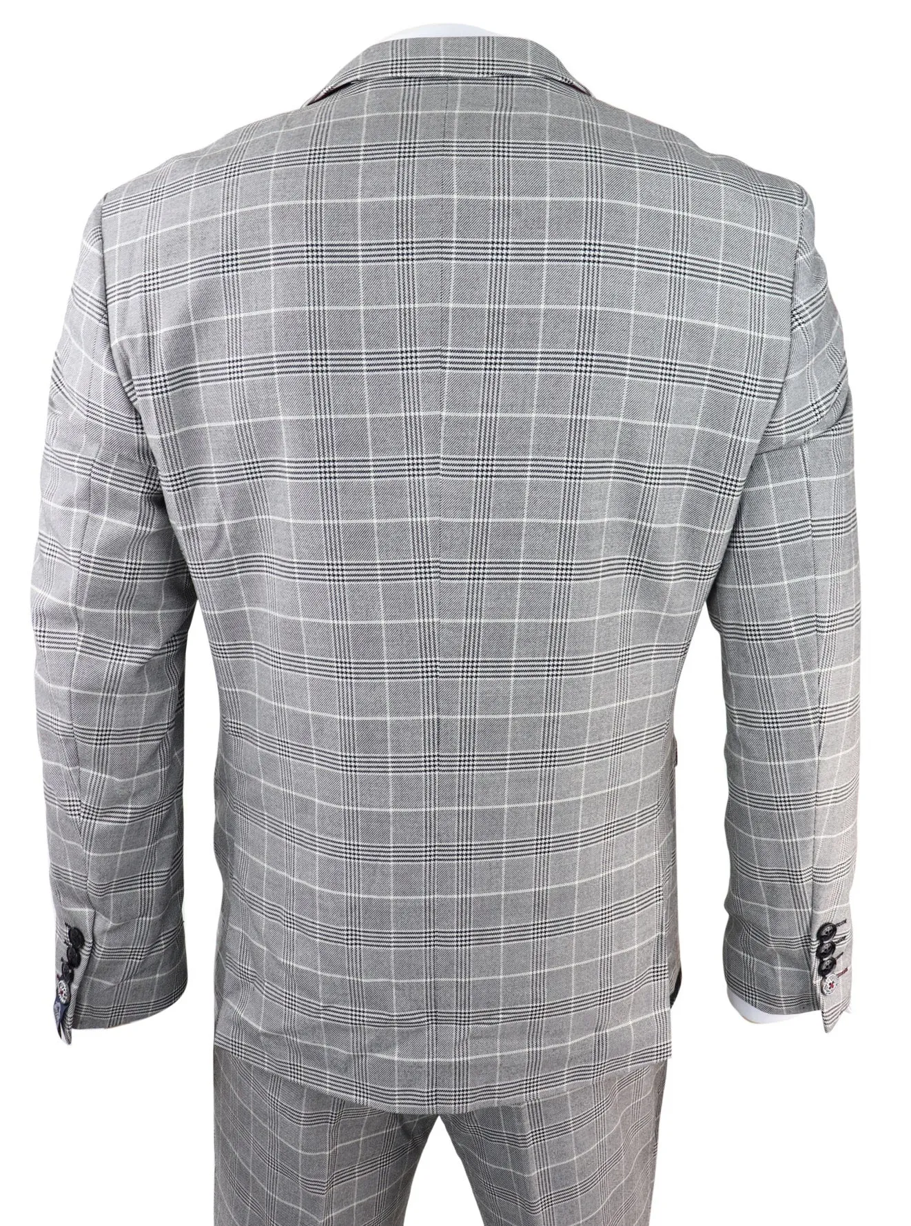 Ross Grey Prince Of Wales Check Suit Wedding