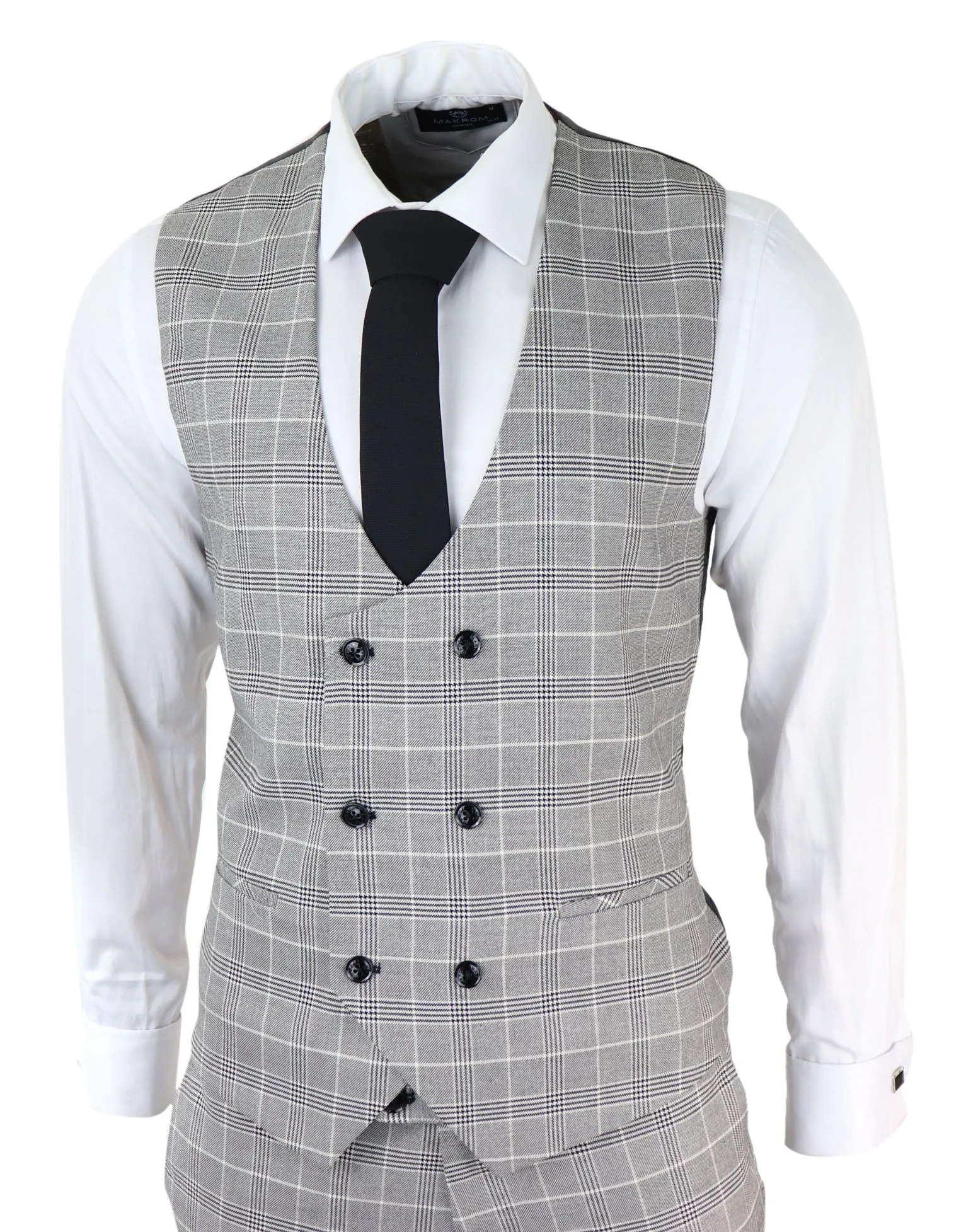 Ross Grey Prince Of Wales Check Suit Wedding