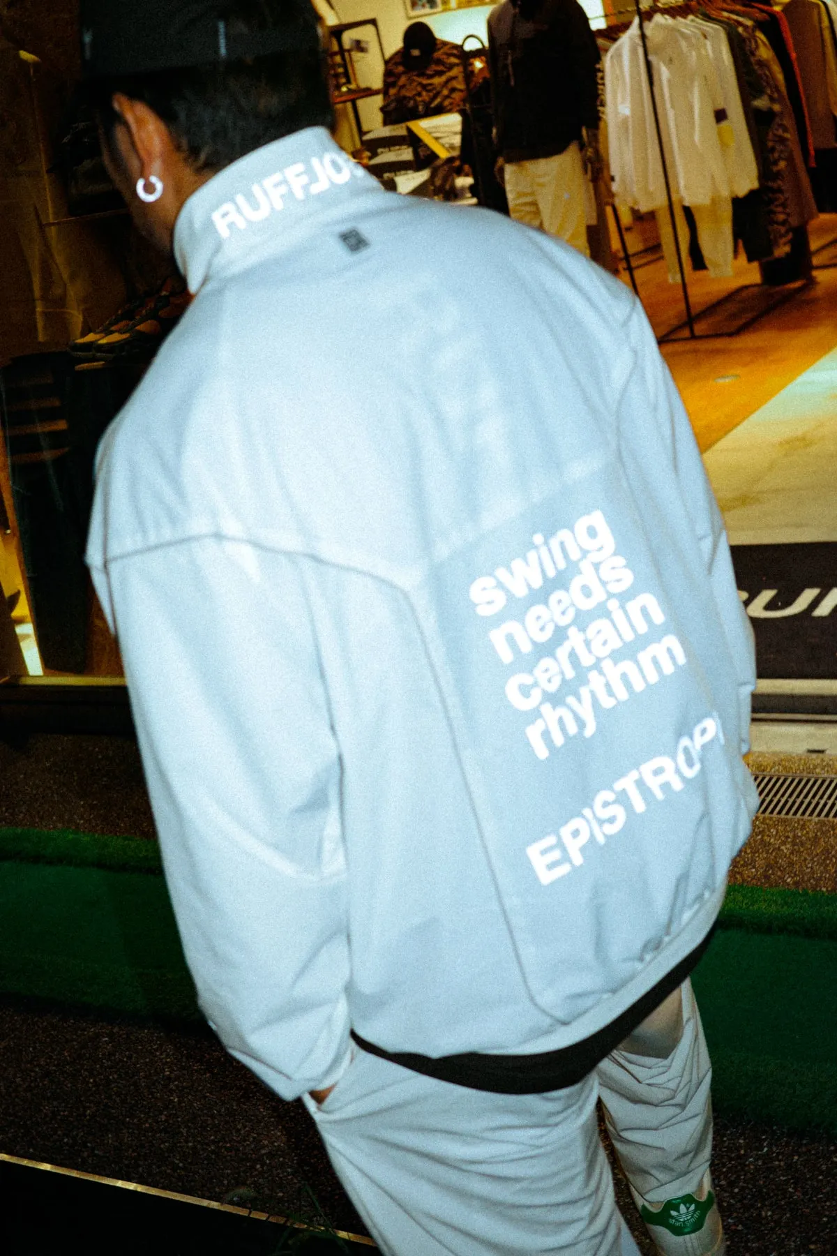 RUFFLOG × EPISTROPH NOIZE REFLECTION JKT WHITE