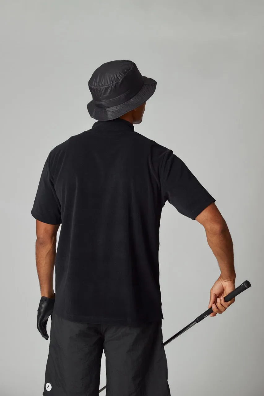 RUFFLOG×ELECTRIC BREATHABLE PILE MOCK NECK BLACK