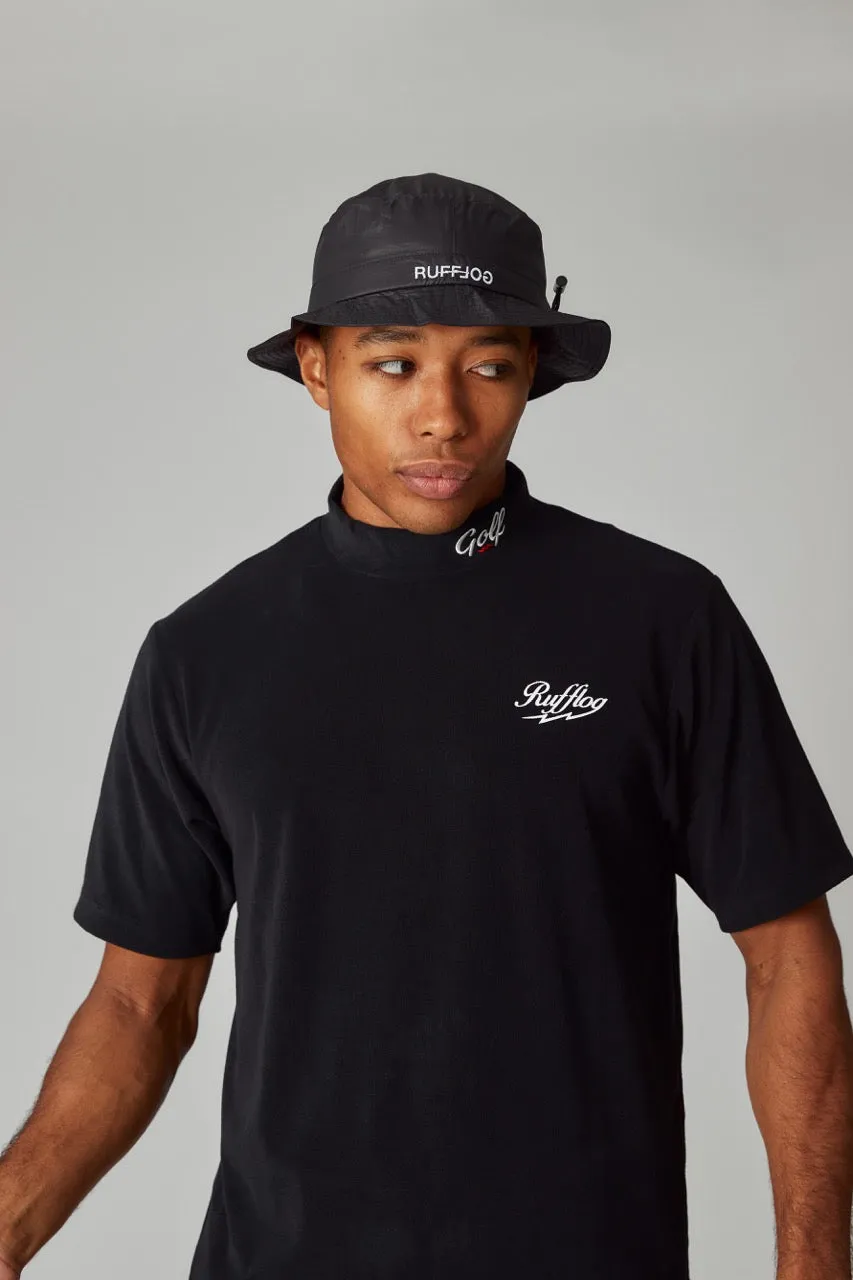 RUFFLOG×ELECTRIC BREATHABLE PILE MOCK NECK BLACK