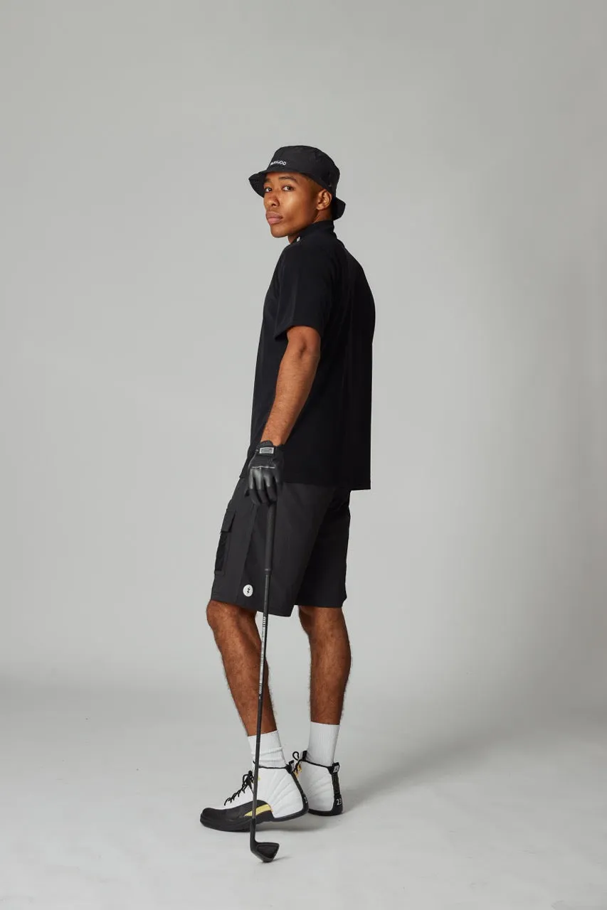 RUFFLOG×ELECTRIC BREATHABLE PILE MOCK NECK BLACK