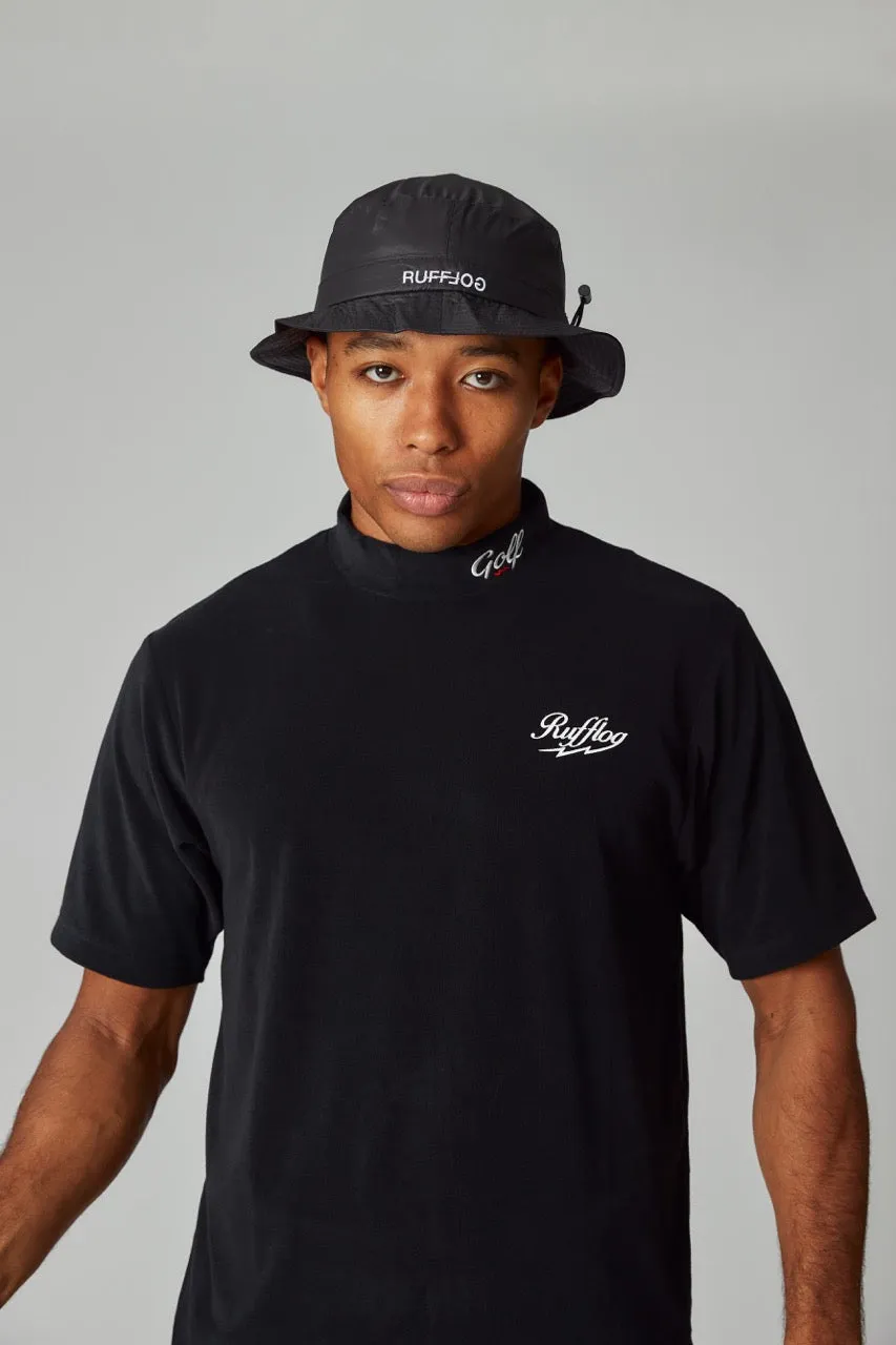 RUFFLOG×ELECTRIC BREATHABLE PILE MOCK NECK BLACK