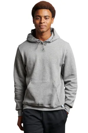 Russell Athletic Mens Dri-Power Moisture Wicking Hooded Sweatshirt Hoodie w/ Pouch Pocket - Oxford Grey