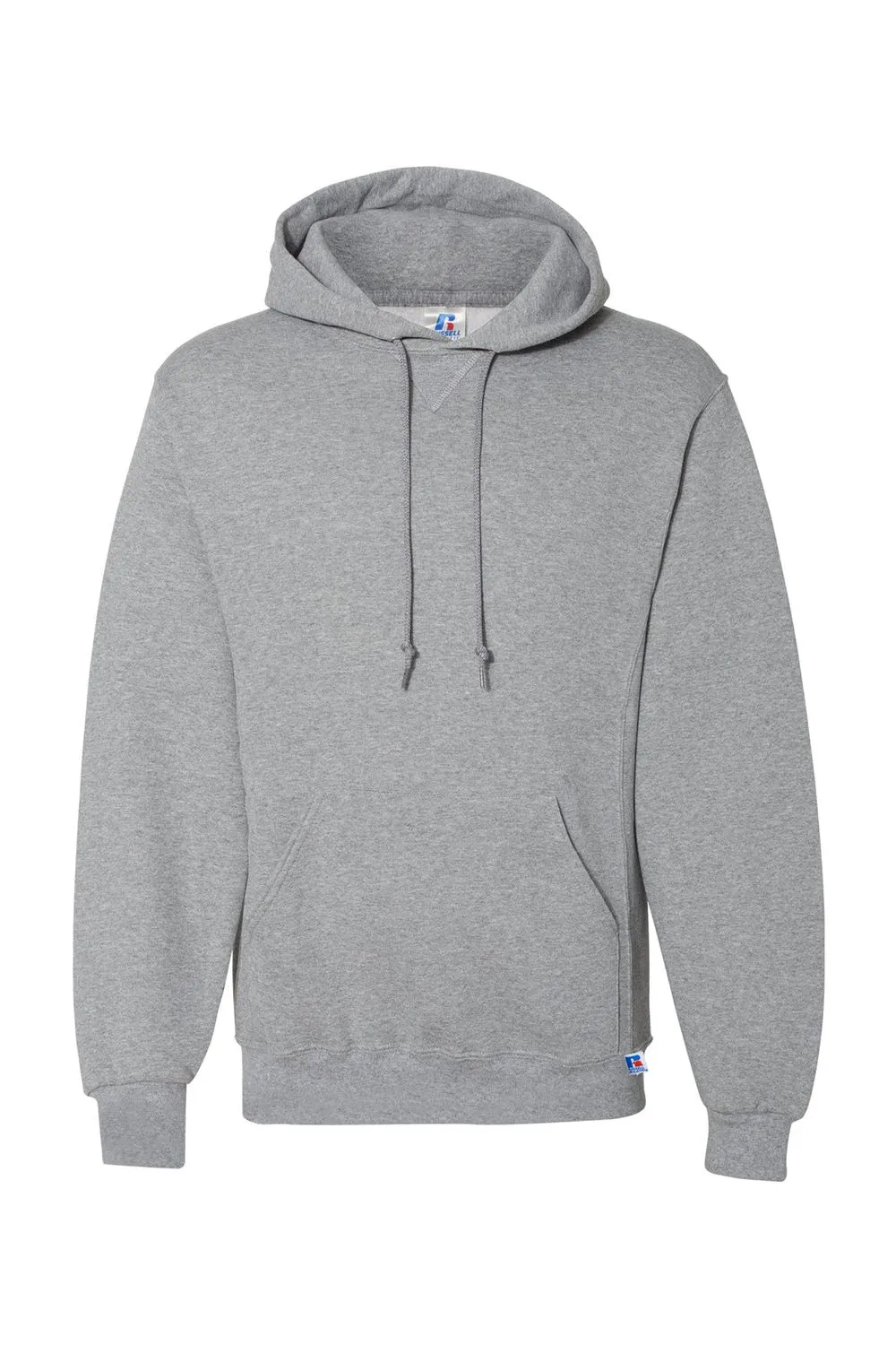 Russell Athletic Mens Dri-Power Moisture Wicking Hooded Sweatshirt Hoodie w/ Pouch Pocket - Oxford Grey
