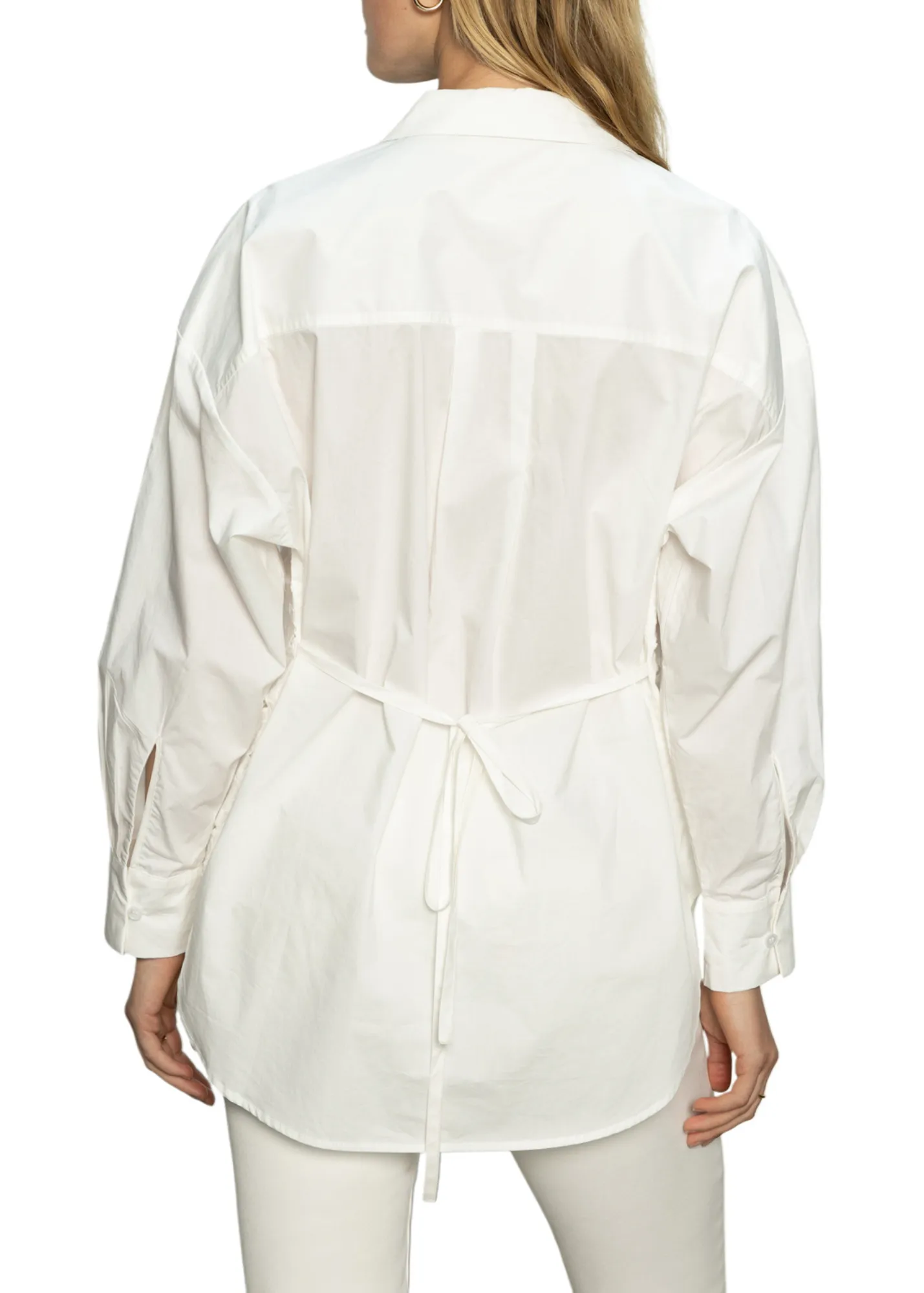 Sanctuary Clothing Lace Boyfriend Tie Back Shirt
