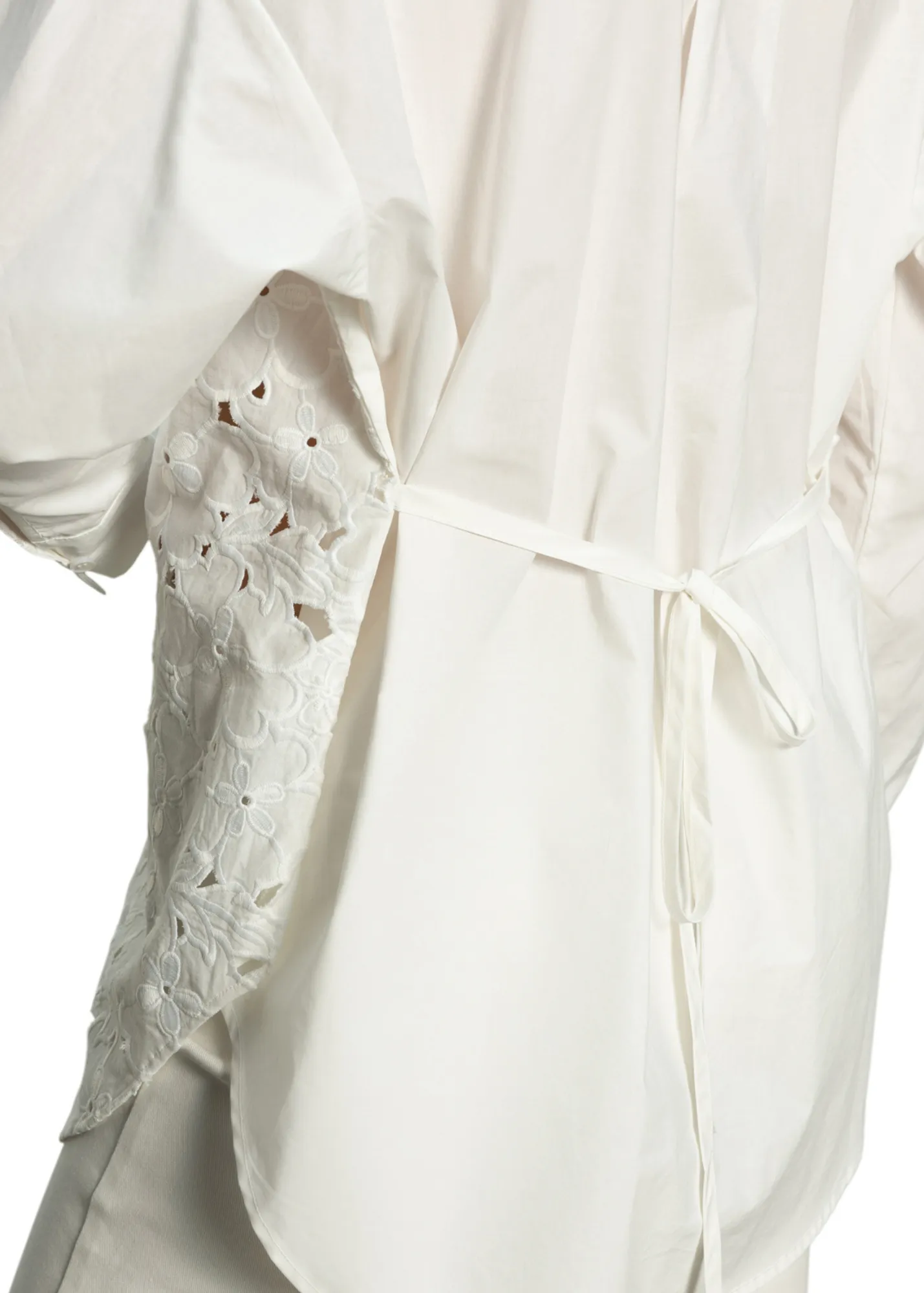 Sanctuary Clothing Lace Boyfriend Tie Back Shirt