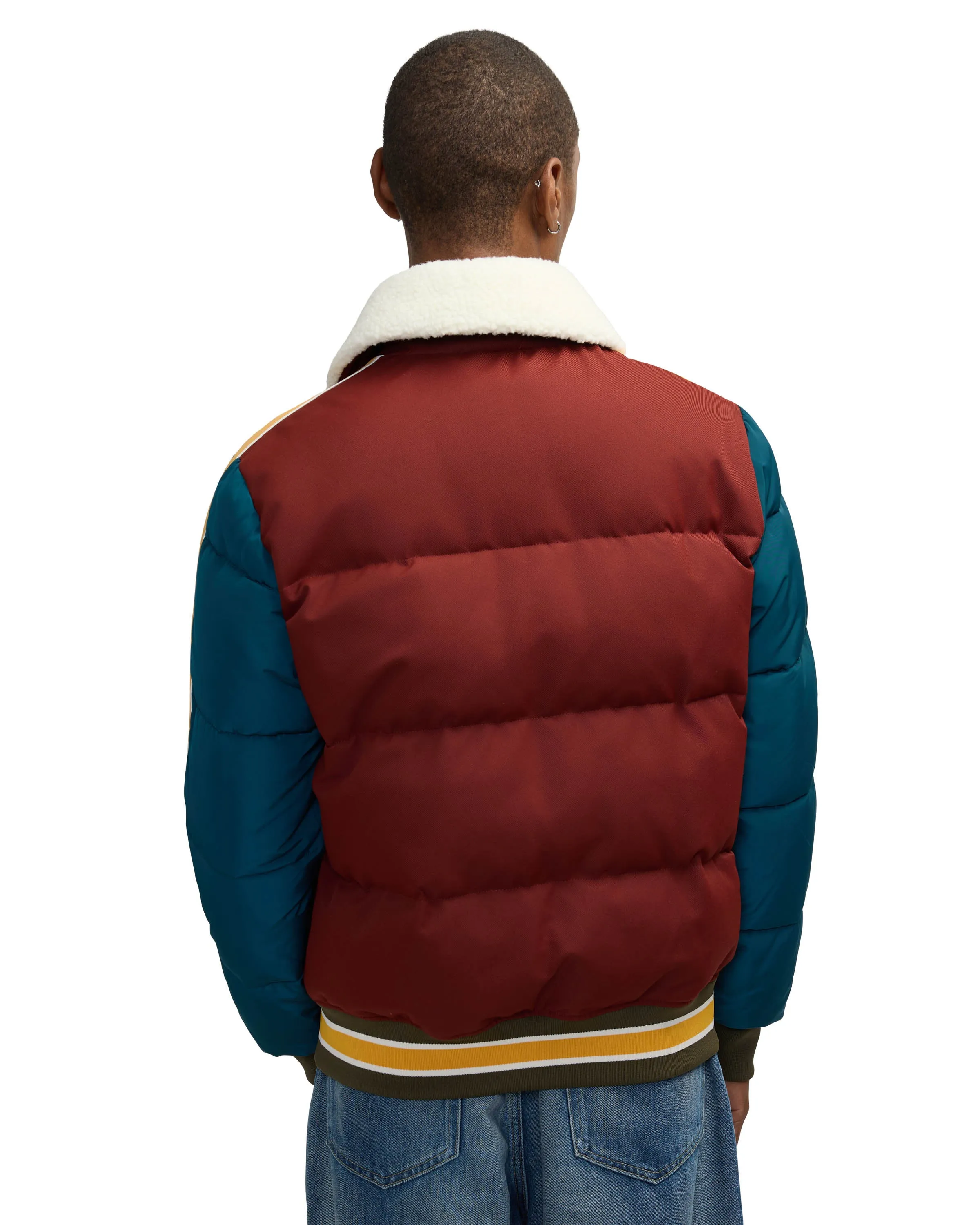 Scotch & Soda Men's Kive Quilted Aviator Puffer Jacket With Mix-Material