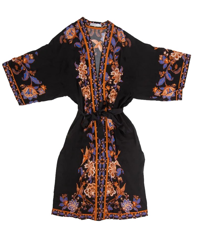 Seafolly Women Swimwear Silk Road Kimono in Black