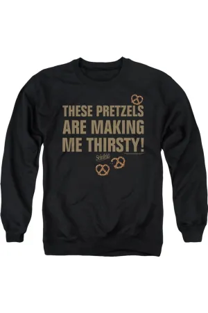 Seinfeld Pretzels Thirsty Adult Crewneck Sweatshirt
