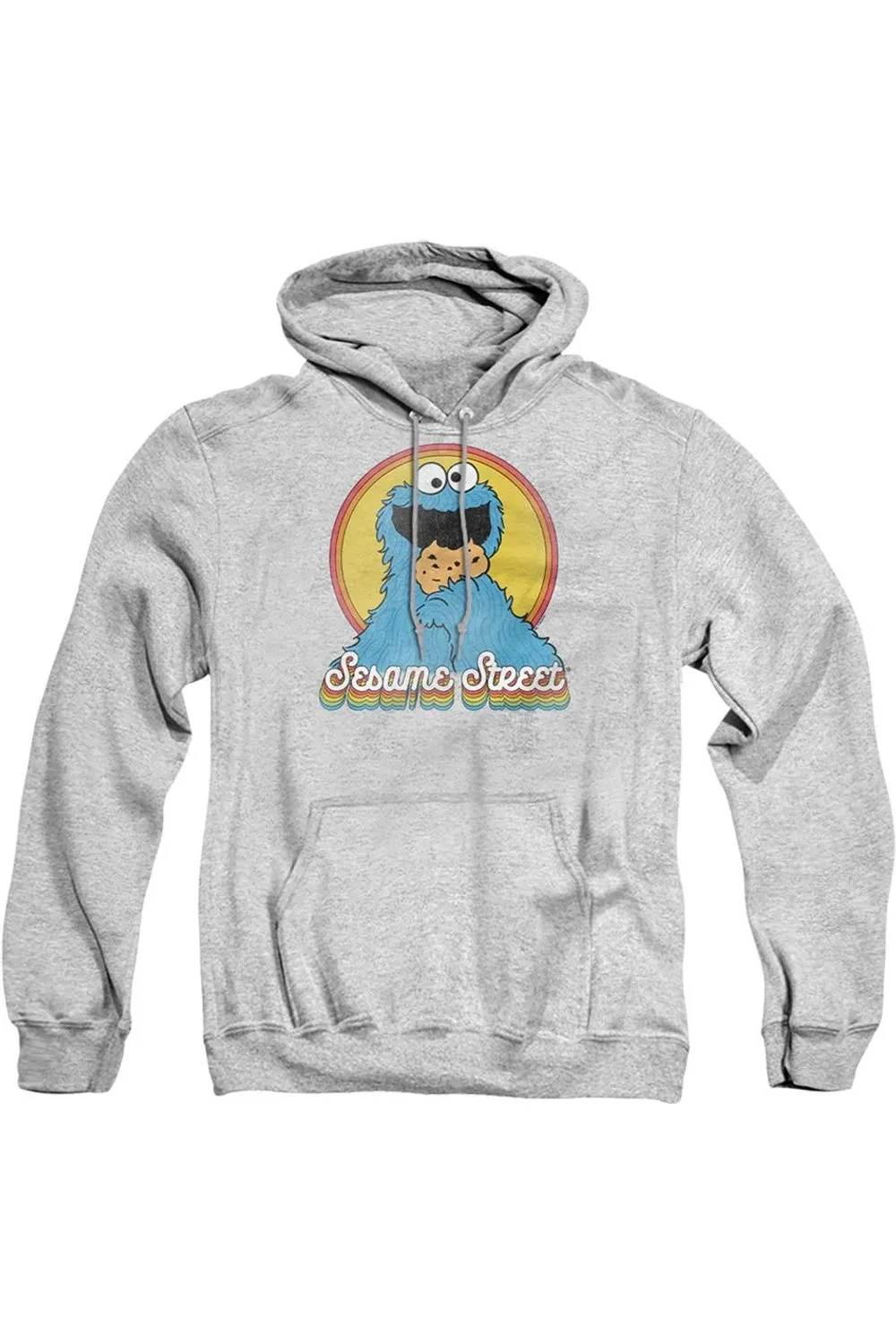 Sesame Street Cookie Monster Layers Adult Pull Over Hoodie