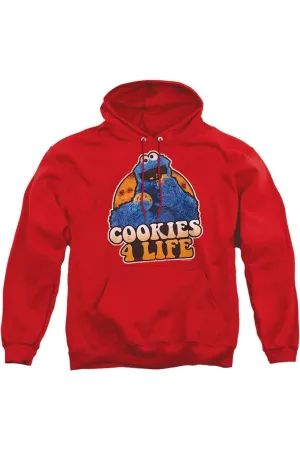 Sesame Street Cookies 4 Life Adult Pull Over Hoodie