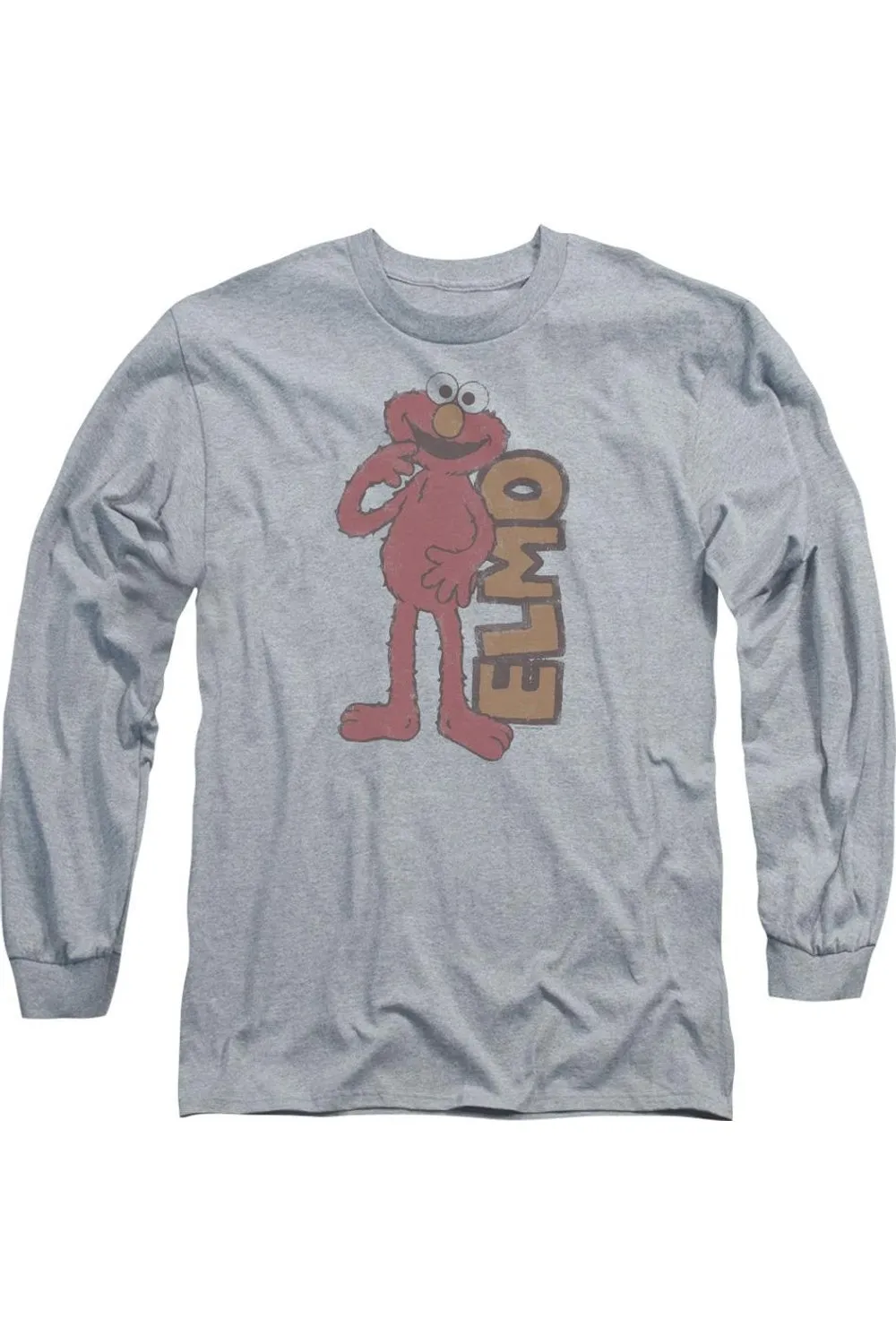 Sesame Street Vintage Elmo Long Sleeve Adult Tee / T-Shirt