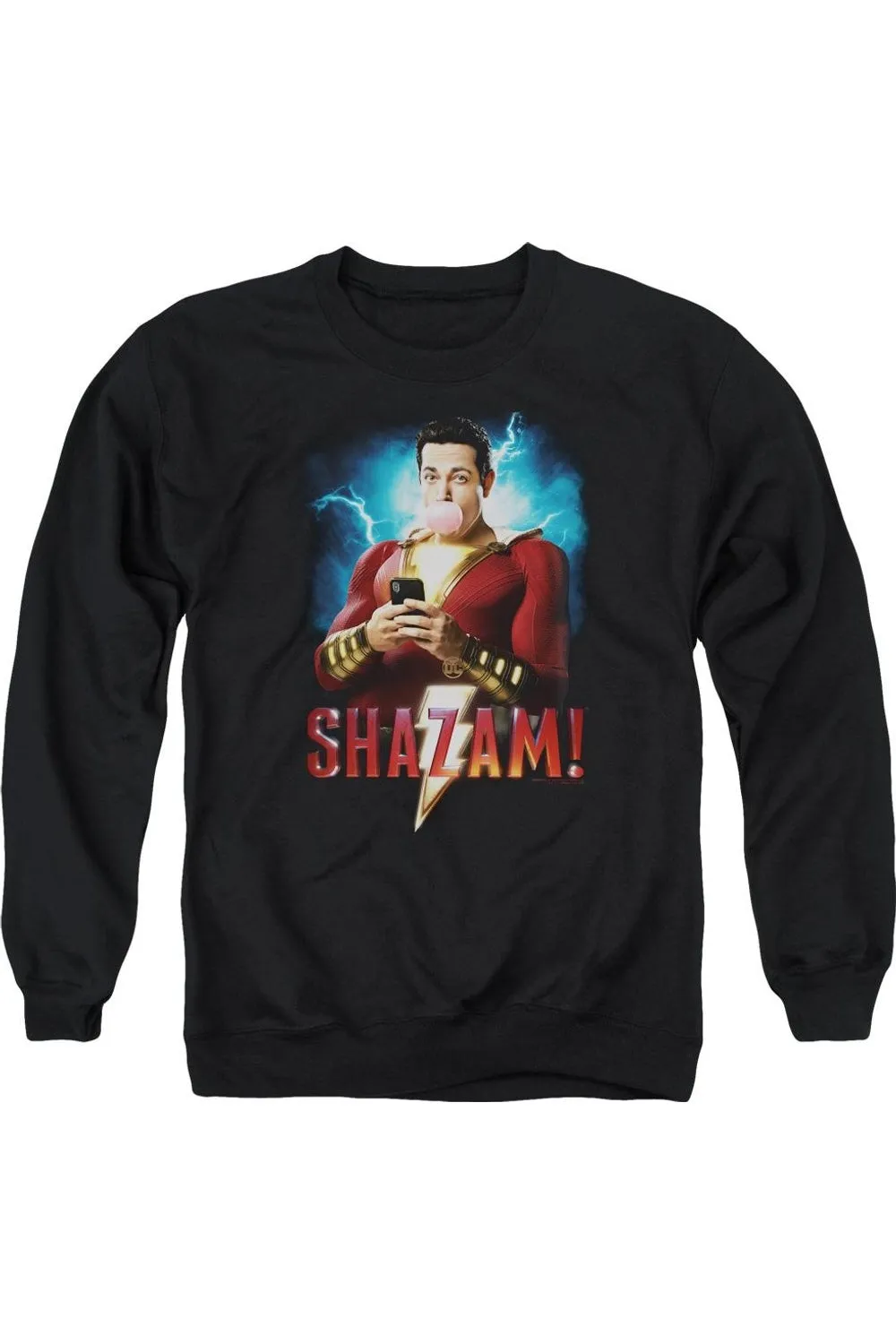 Shazam Movie Blowing Up Adult Crewneck Sweatshirt