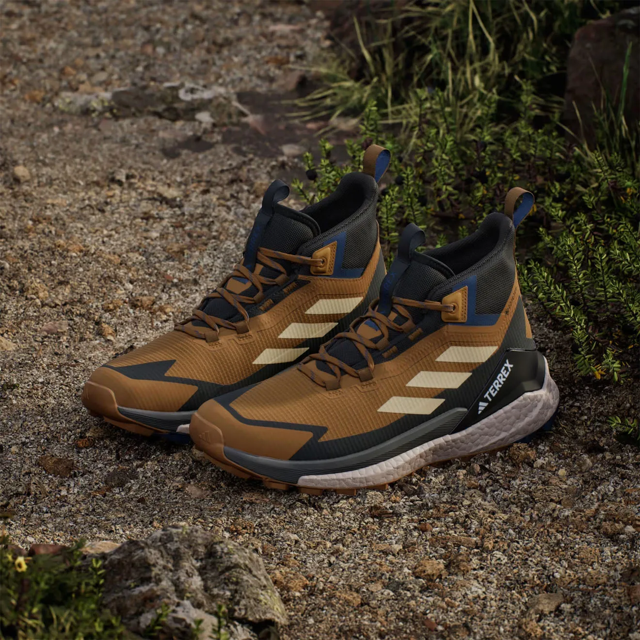 Shoes Adidas Terrex Men Adidas Terrex Free Hiker Shoes 2 Brown / Black / Blue
