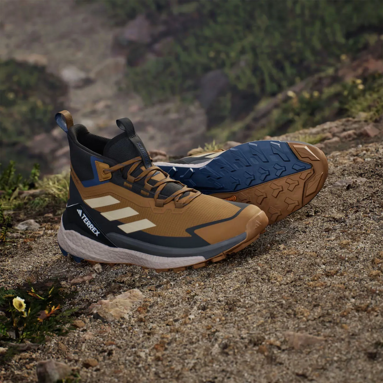 Shoes Adidas Terrex Men Adidas Terrex Free Hiker Shoes 2 Brown / Black / Blue