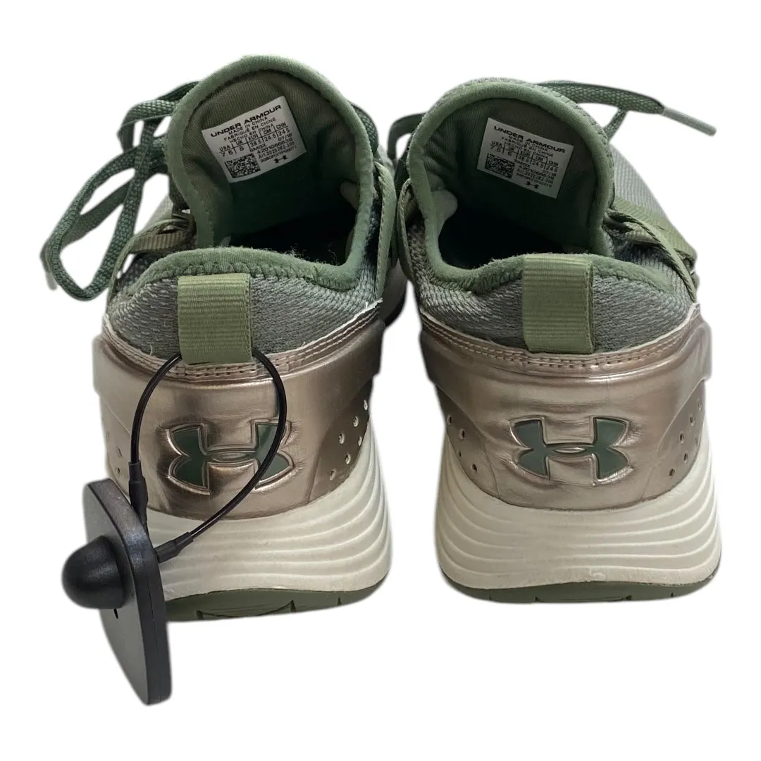 Shoes Athletic By Under Armour In Green & Tan, Size:7.5