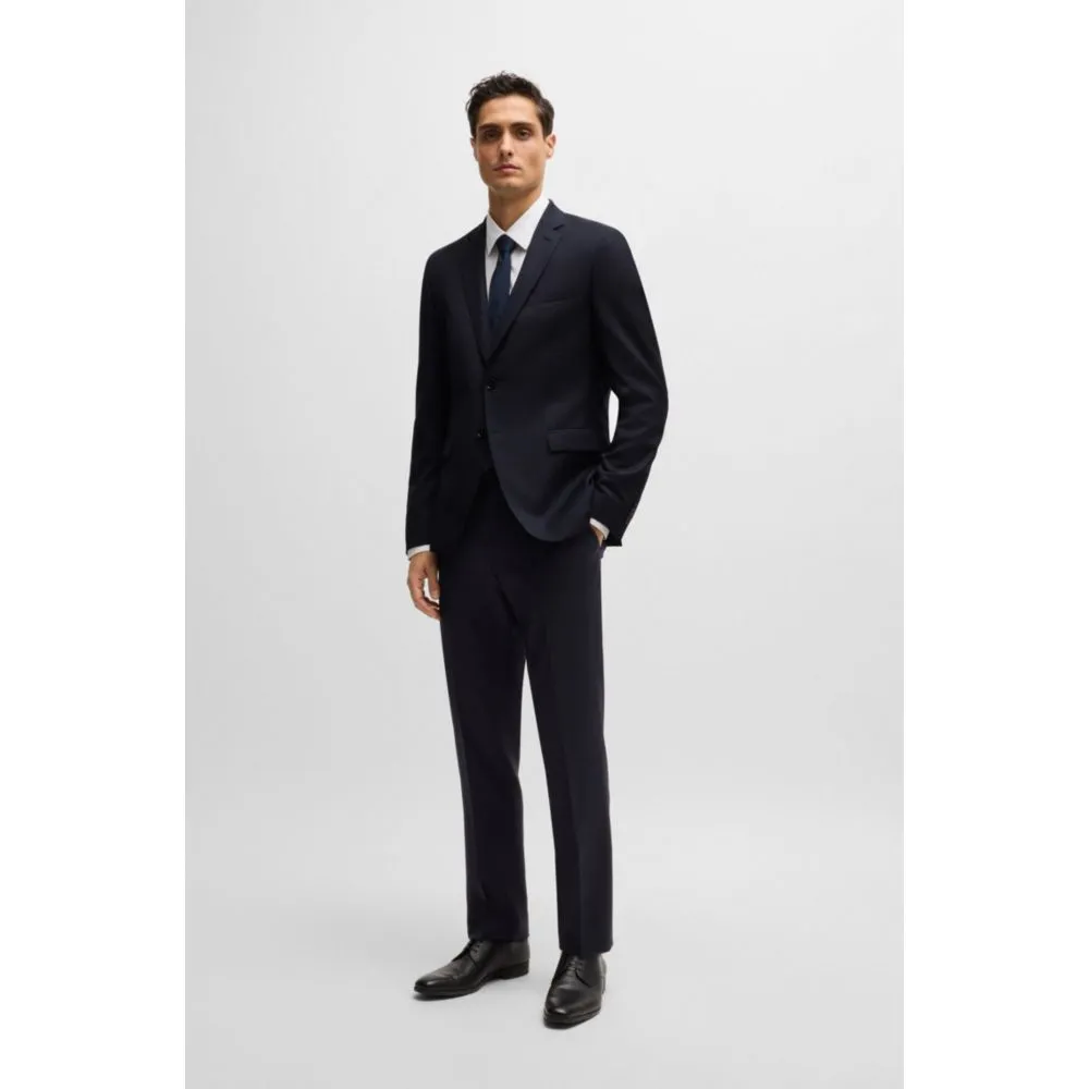 Single-breasted jacket in virgin-wool serge