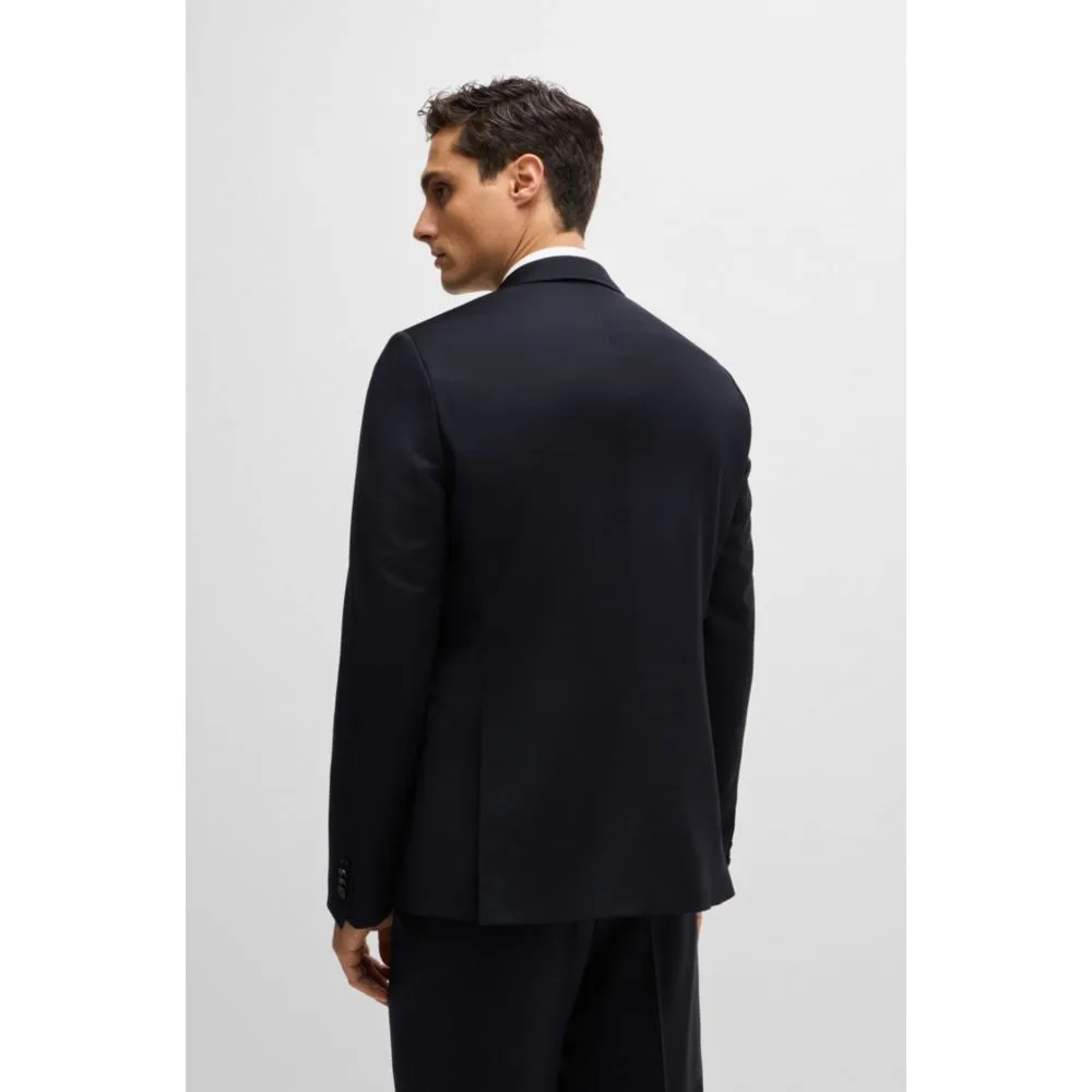 Single-breasted jacket in virgin-wool serge
