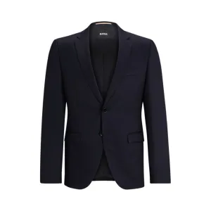 Single-breasted jacket in virgin-wool serge