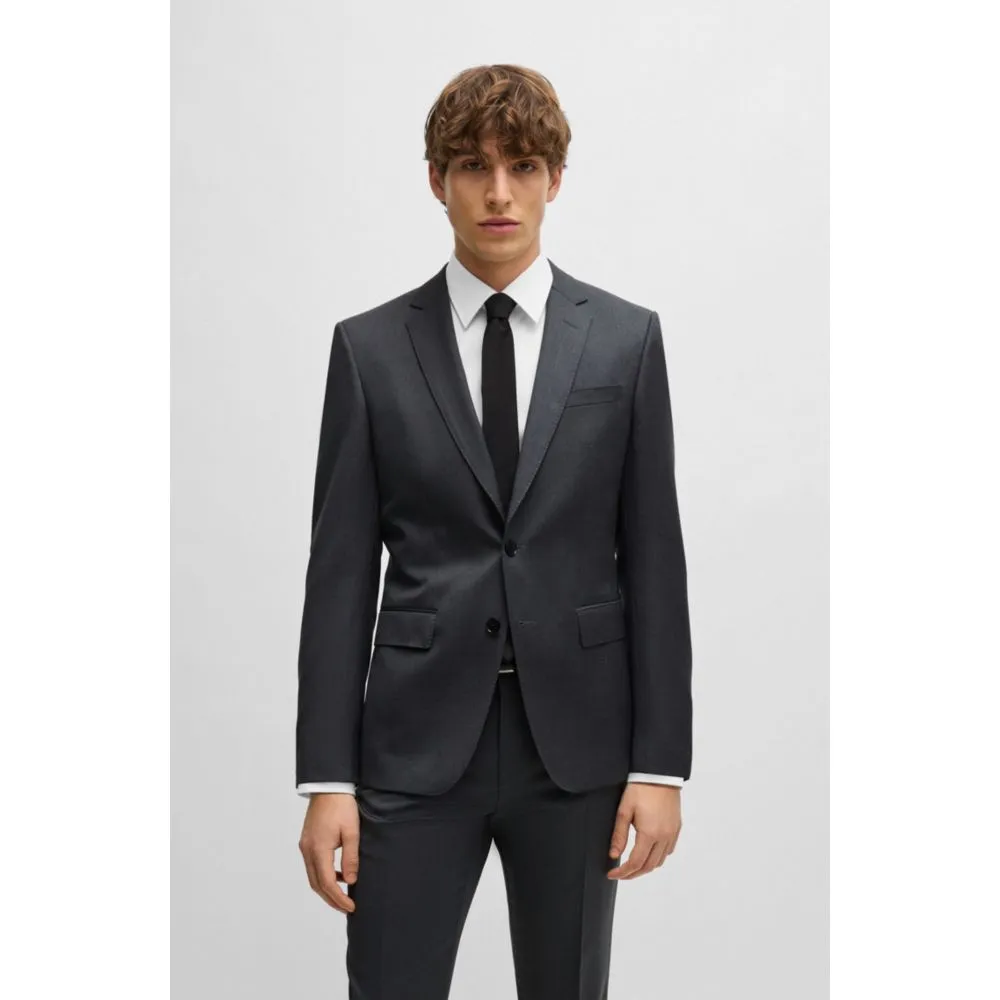 Single-breasted jacket in virgin-wool serge