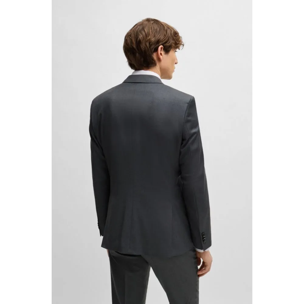 Single-breasted jacket in virgin-wool serge