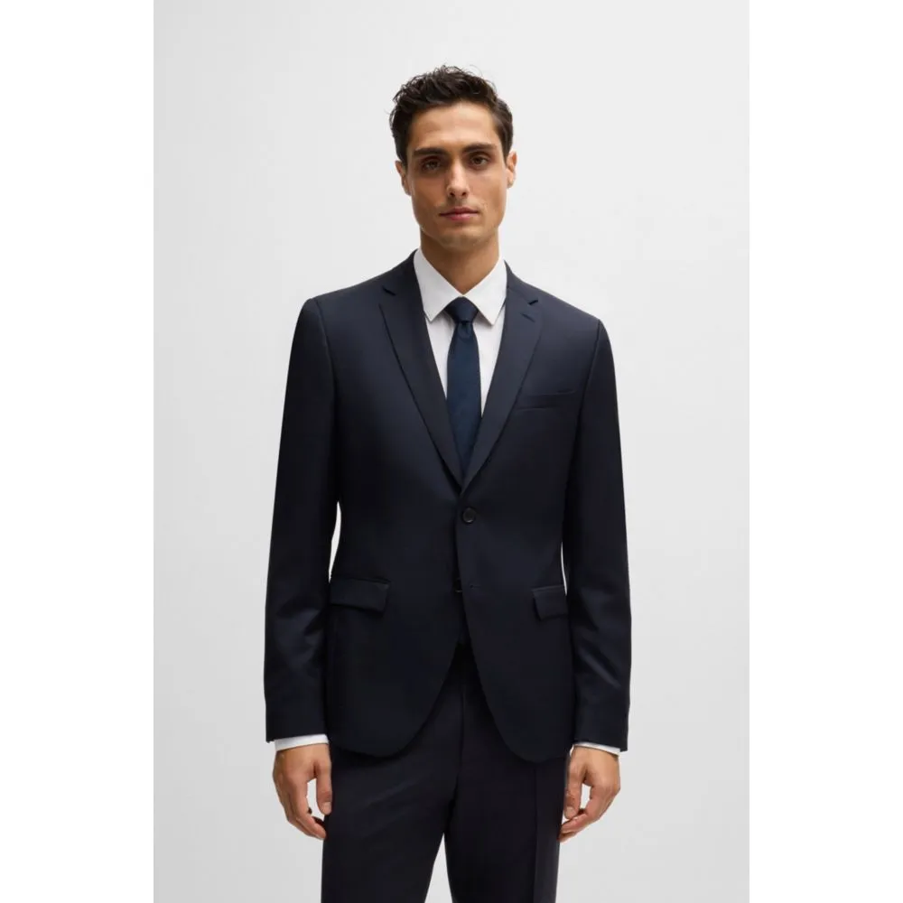 Single-breasted jacket in virgin-wool serge