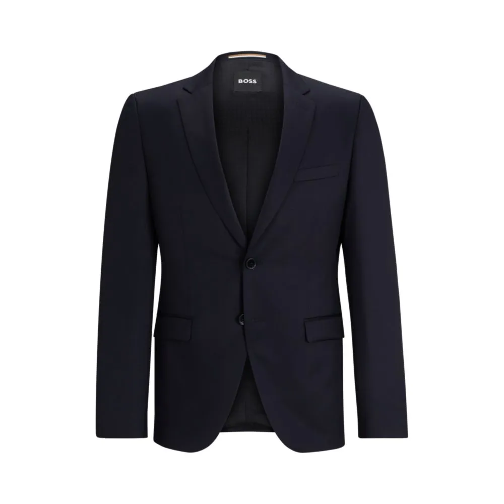 Single-breasted jacket in virgin-wool serge