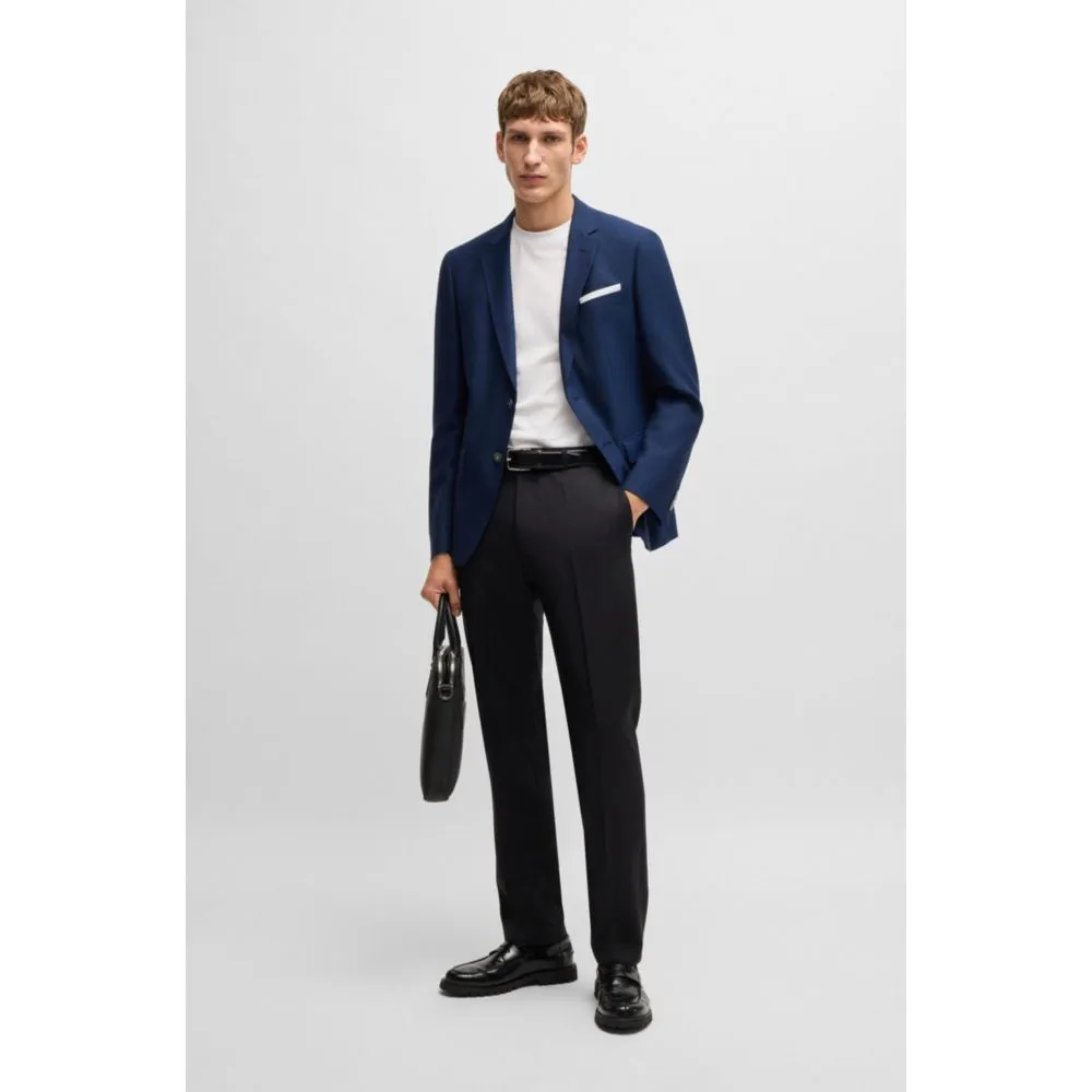 Slim-fit jacket in patterned wool