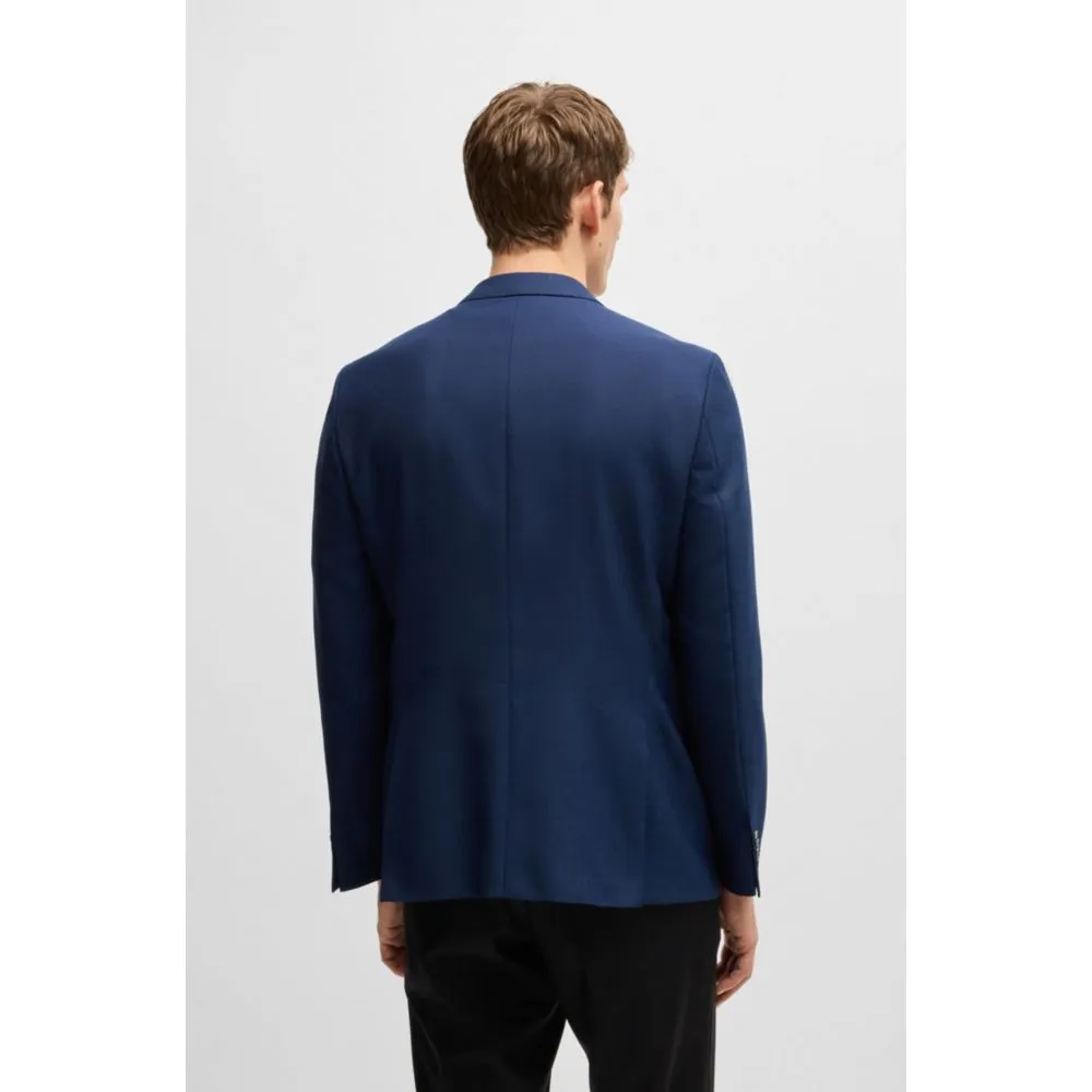 Slim-fit jacket in patterned wool