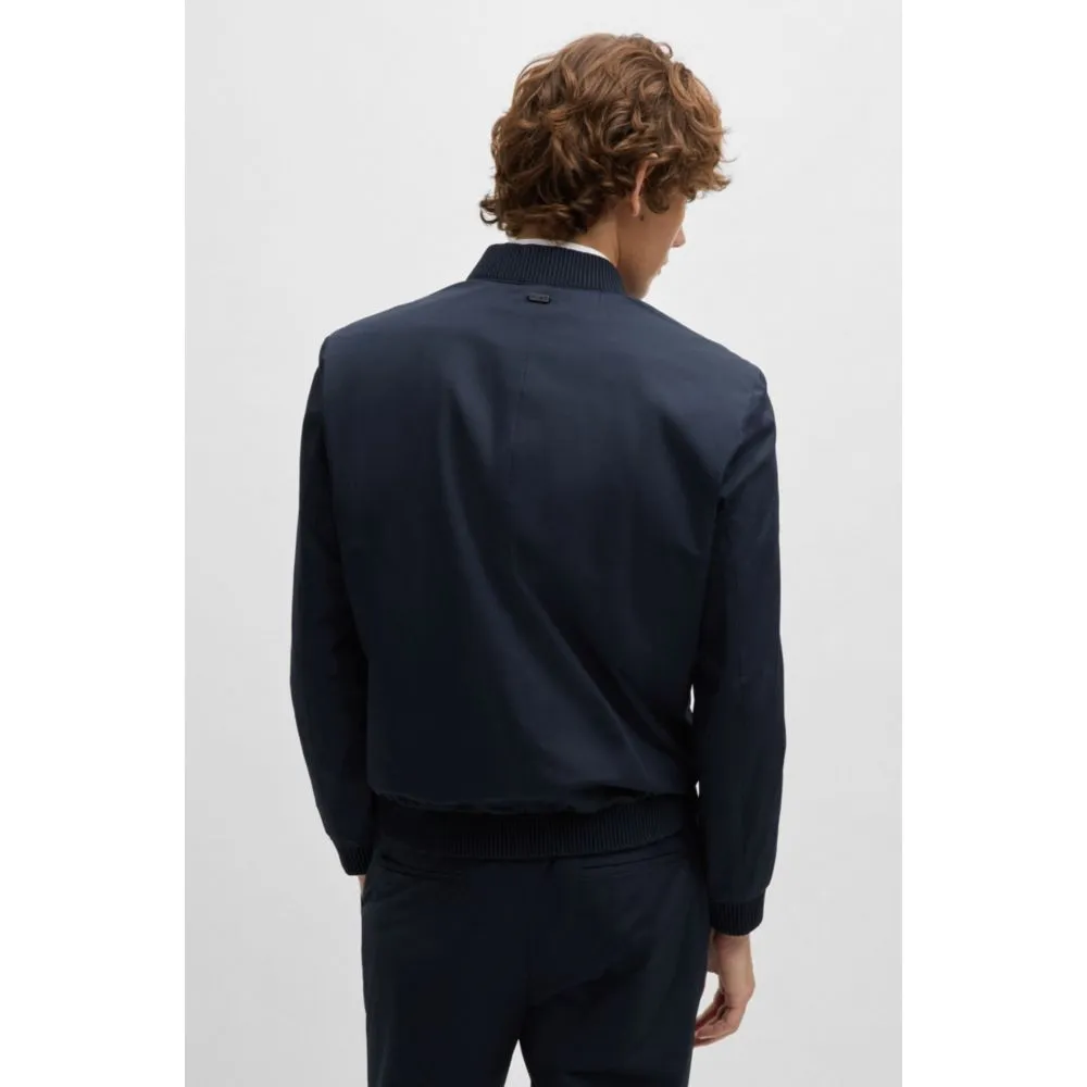Slim-fit jacket in stretch cotton