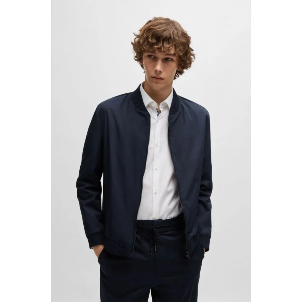 Slim-fit jacket in stretch cotton